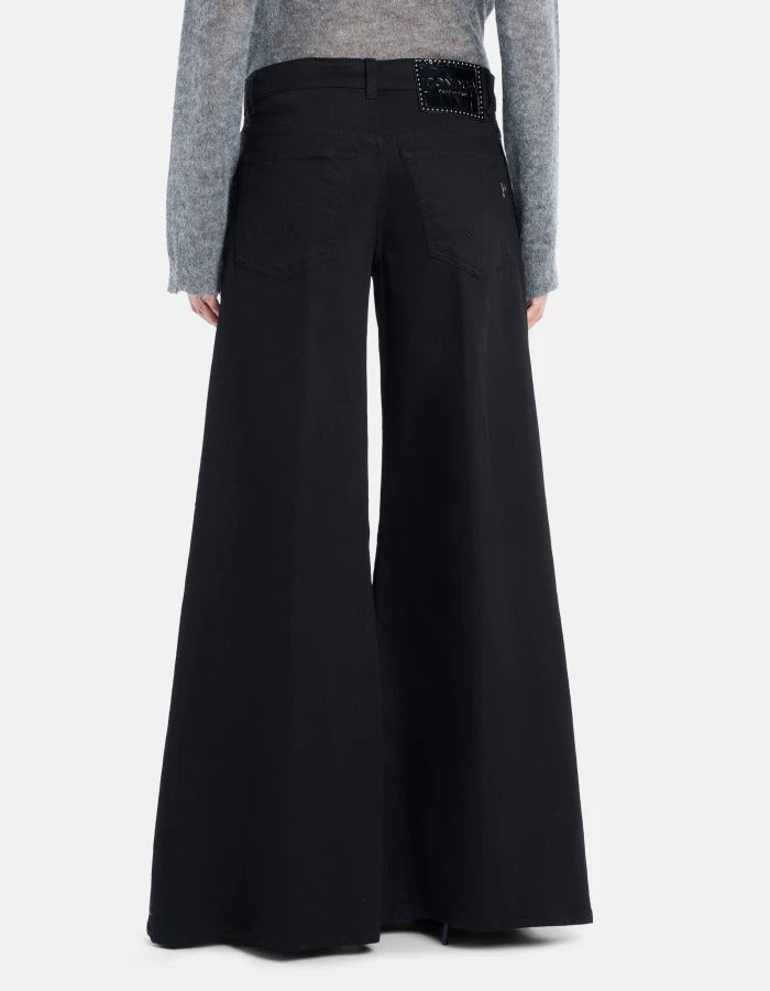 DONDUP Jeans Donna Marlen Wide Leg-Nero