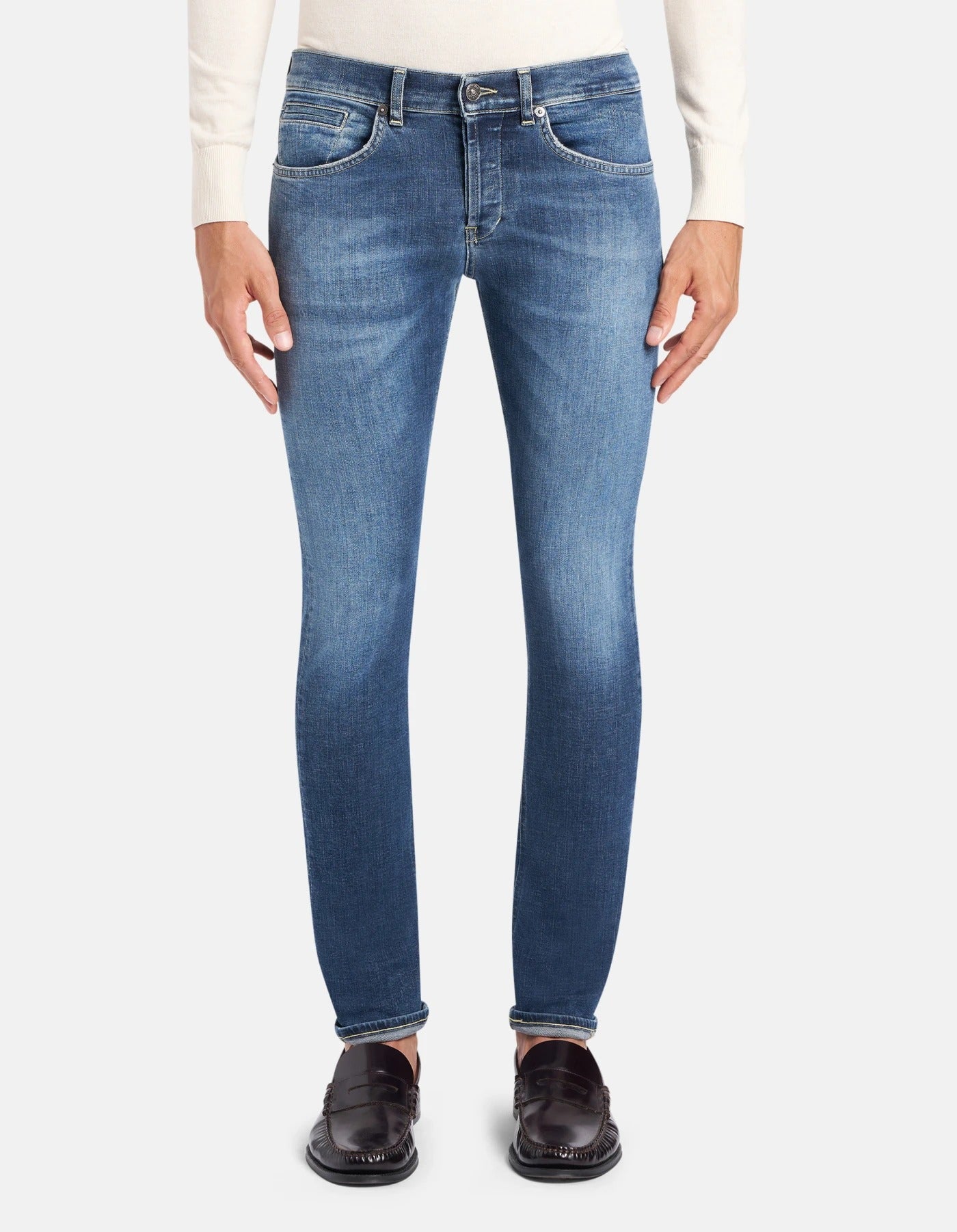 DONDUP Jeans Uomo George Skinny-Blu