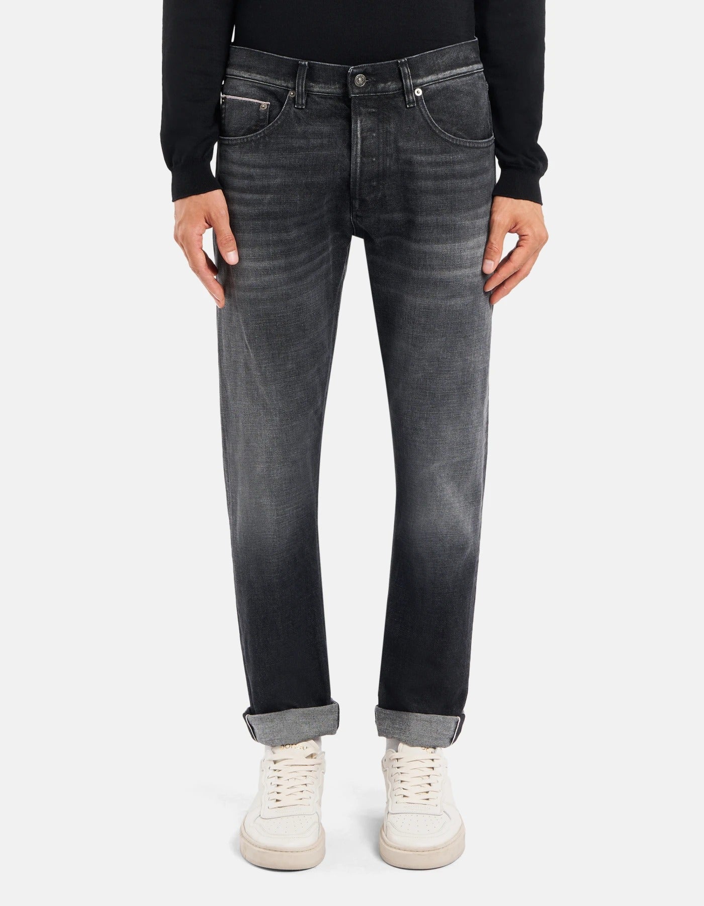 DONDUP Jeans Uomo Icon Regular-Nero
