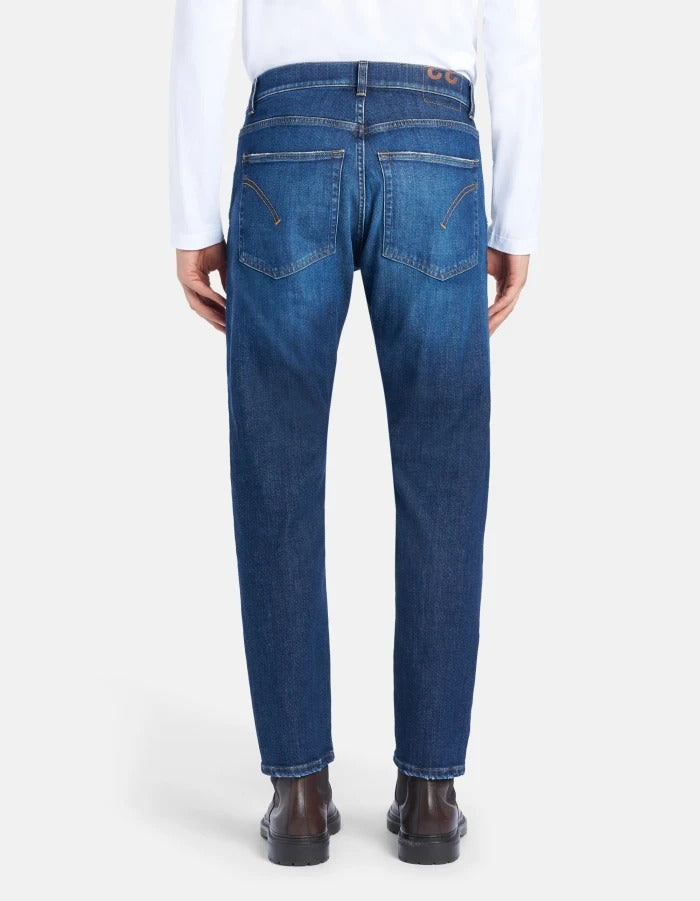 DONDUP Jeans Uomo Jeff Carrot-Blu