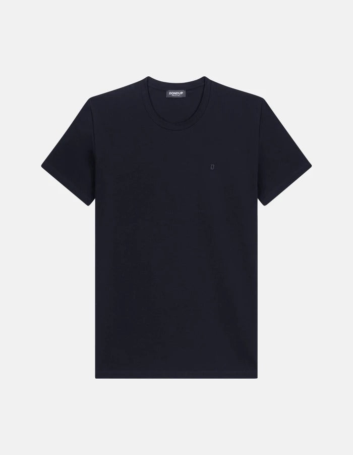 DONDUP T-Shirt Uomo Jersey Slim-Nero