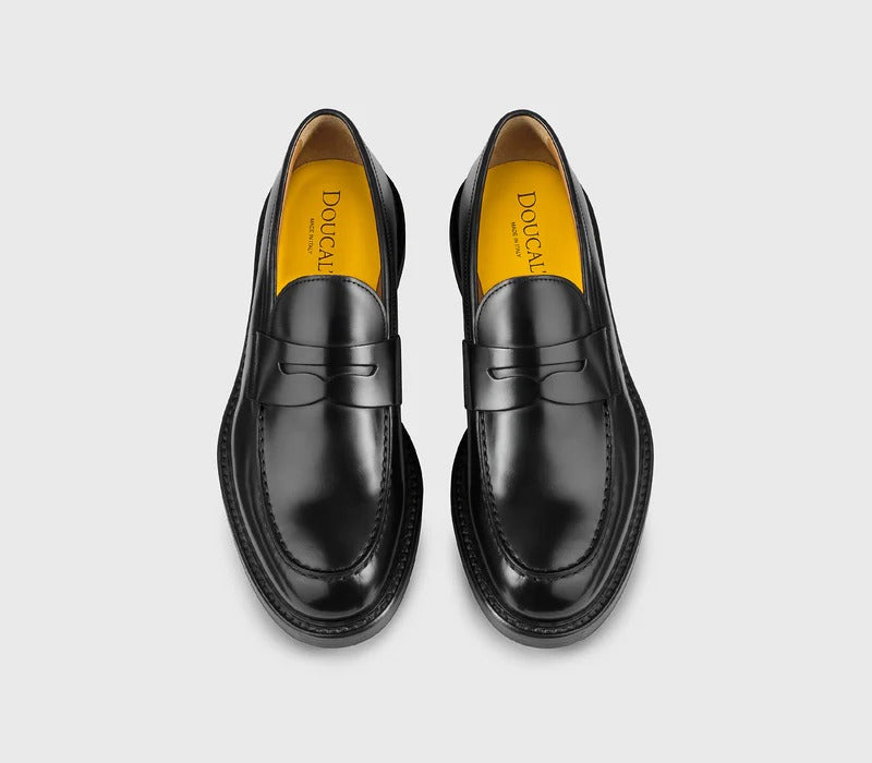 DOUCAL'S MOCASSINO Penny Uomo-Nero