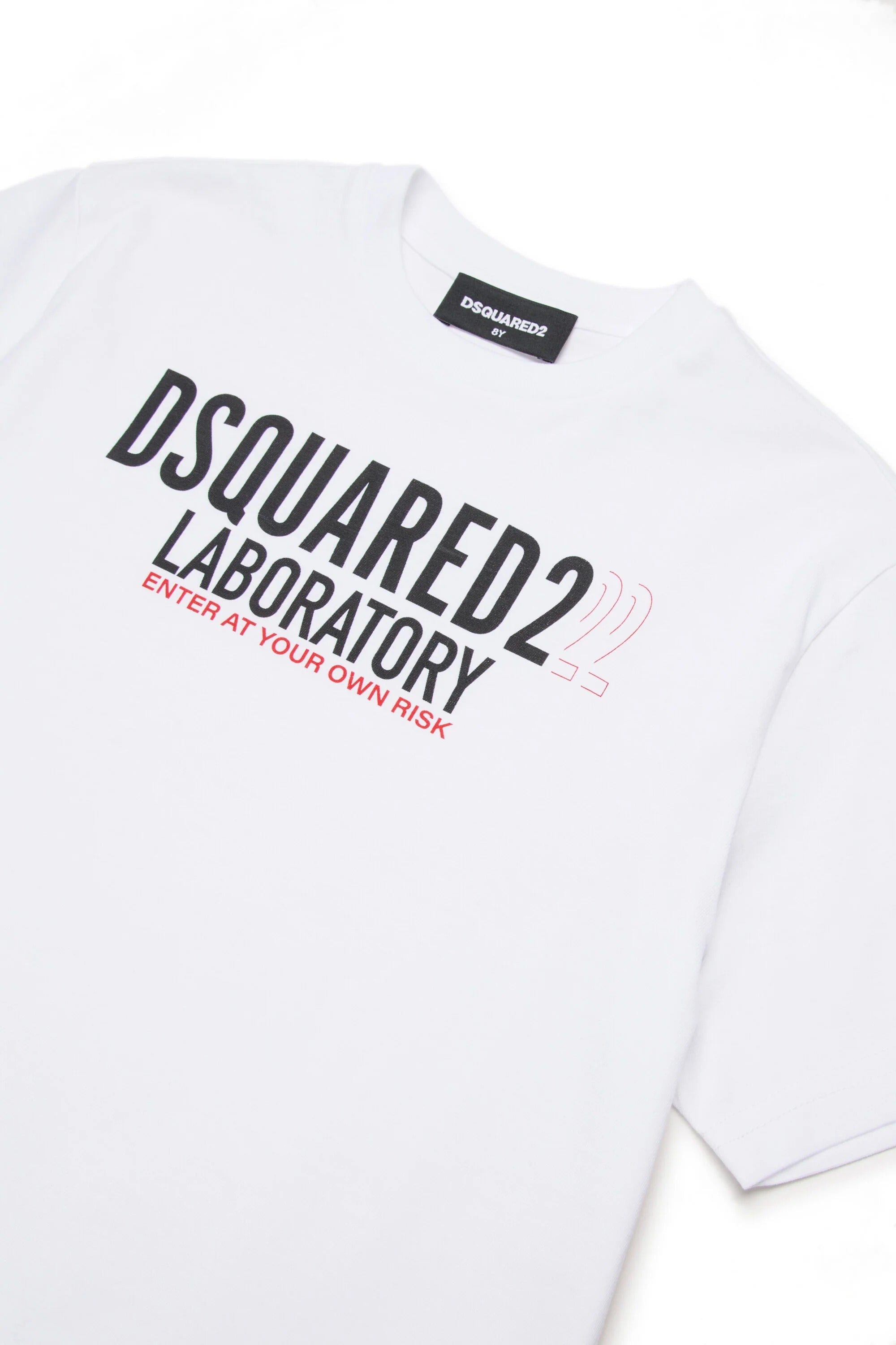 DSQUARED2 T-Shirt Junior Logo Laboratory-Bianco