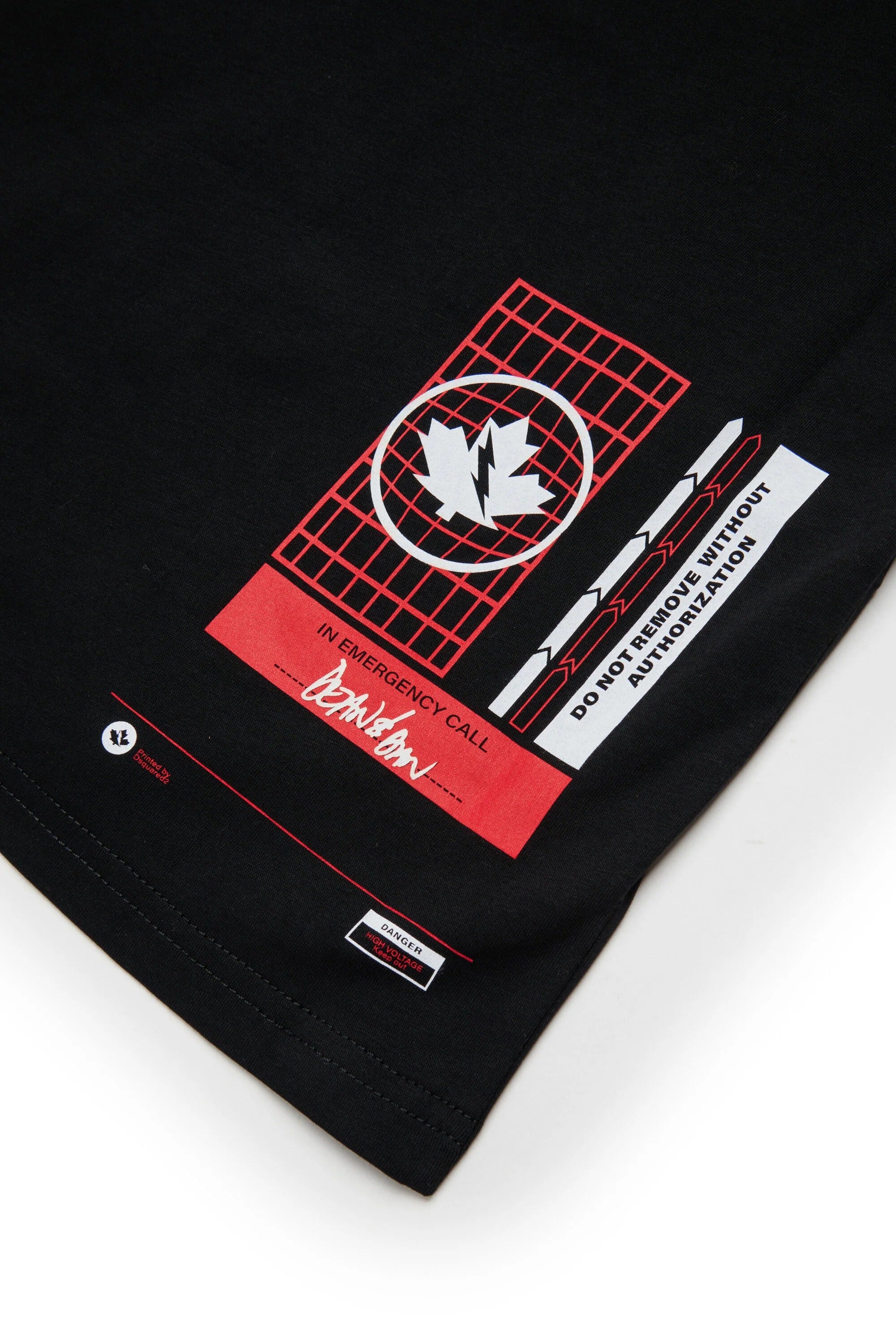 DSQUARED2 T-Shirt Junior Logo Laboratory-Nero