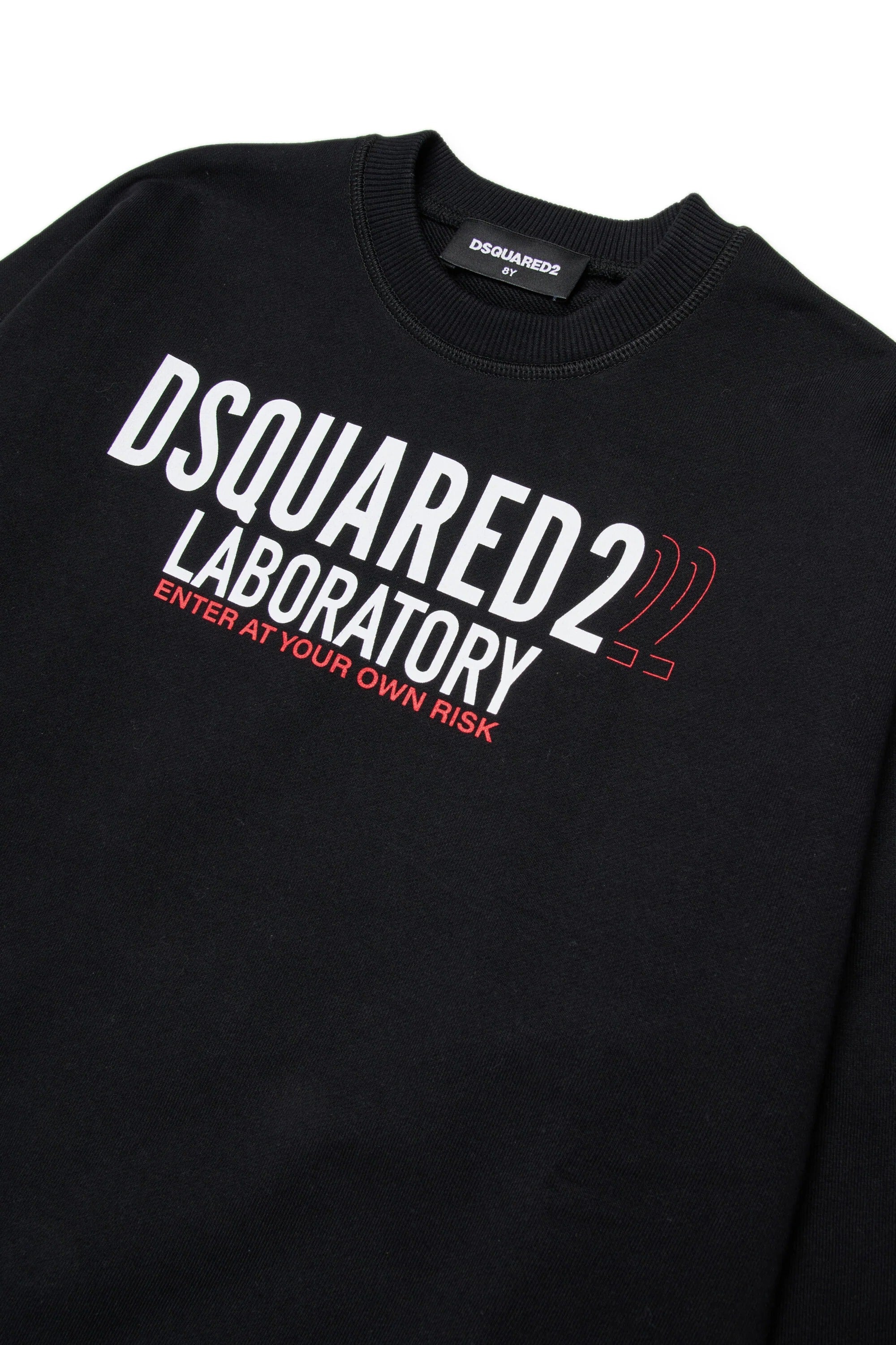 DSQUARED2 Felpa Junior Logo Laboratory-Nero