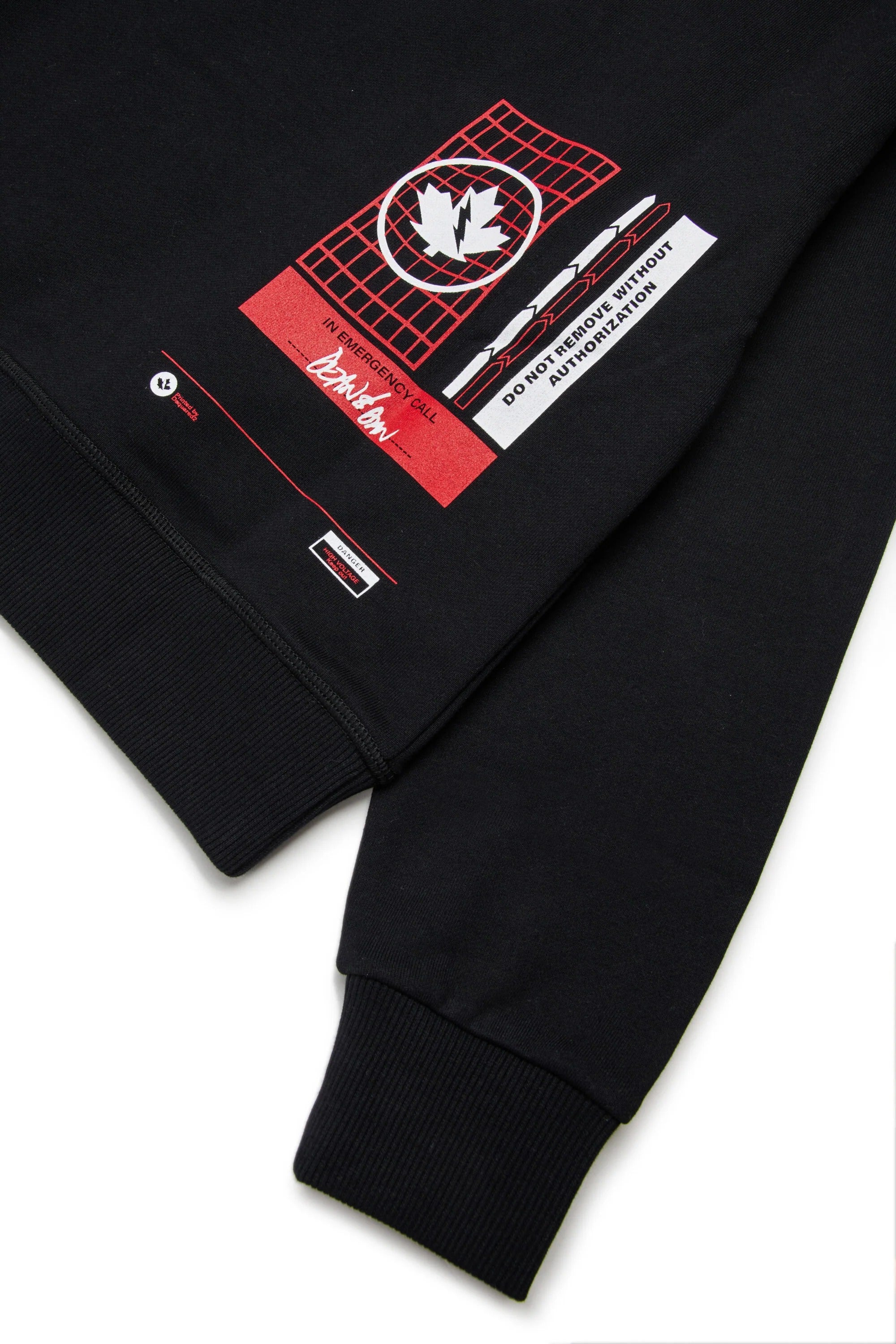 DSQUARED2 Felpa Junior Logo Laboratory-Nero