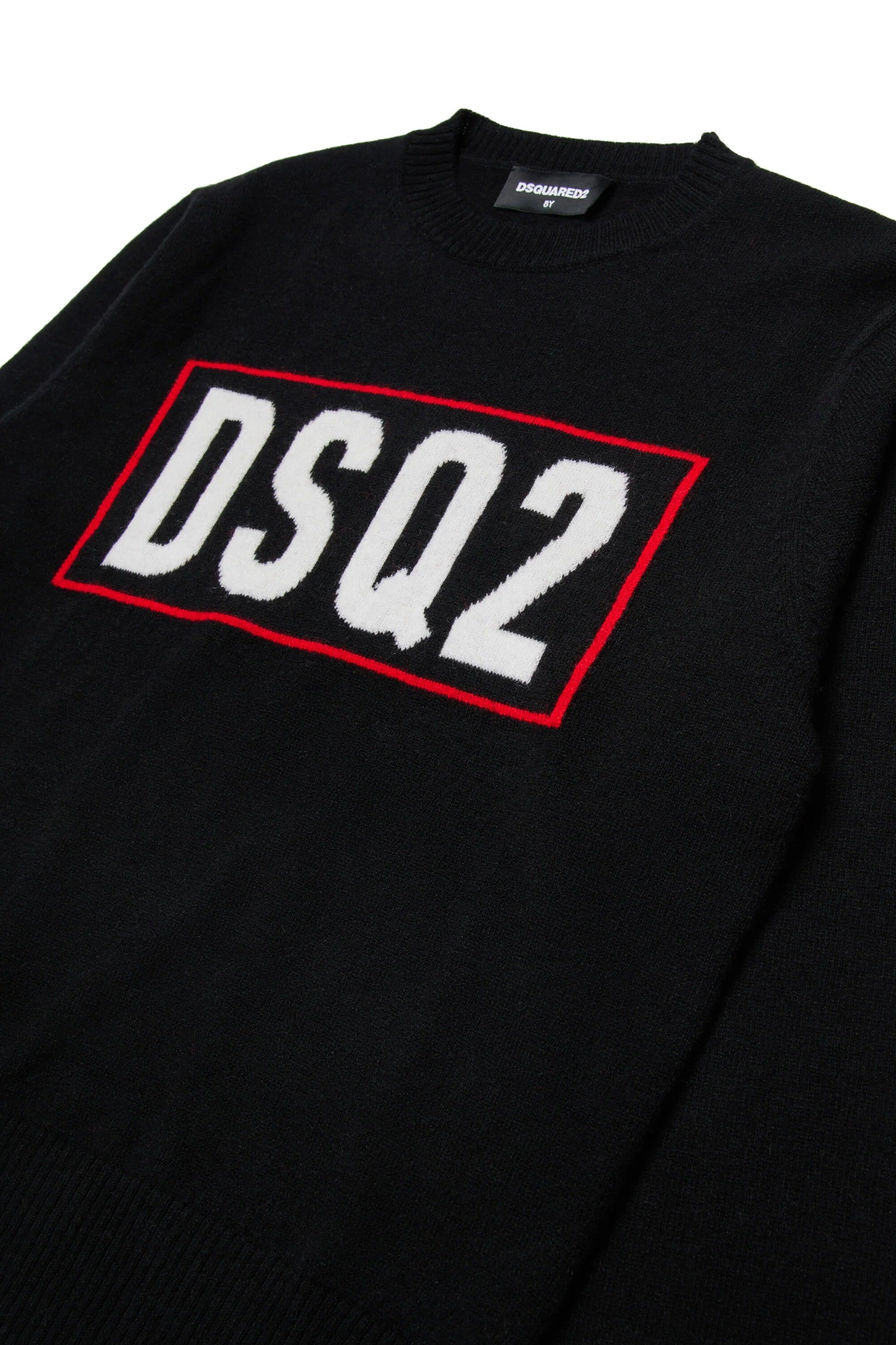 DSQUARED2 Pullover Junior Logo Jacquard-Nero