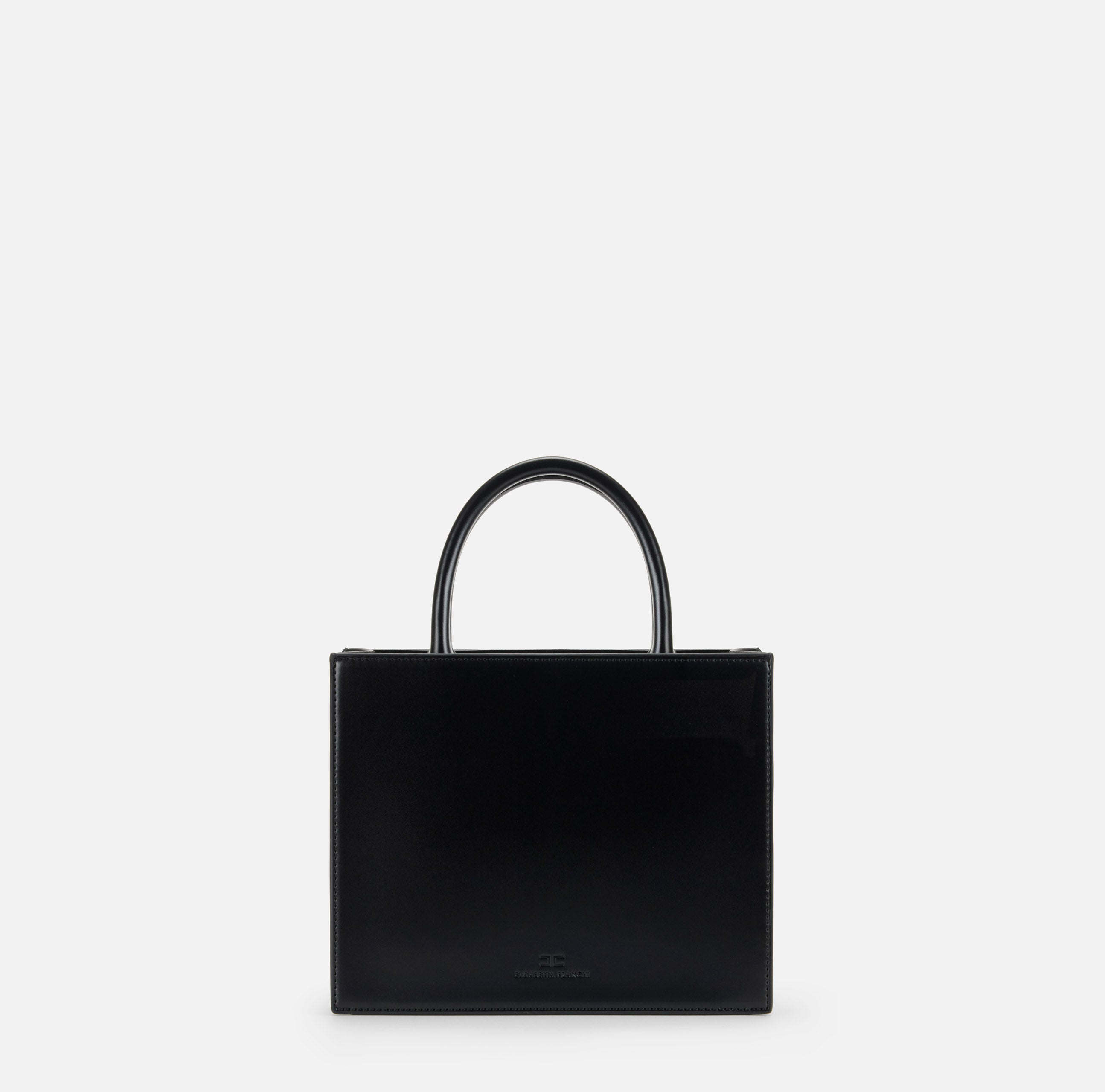 ELISABETTA FRANCHI Borsa Tote Piccola Logo-Nero