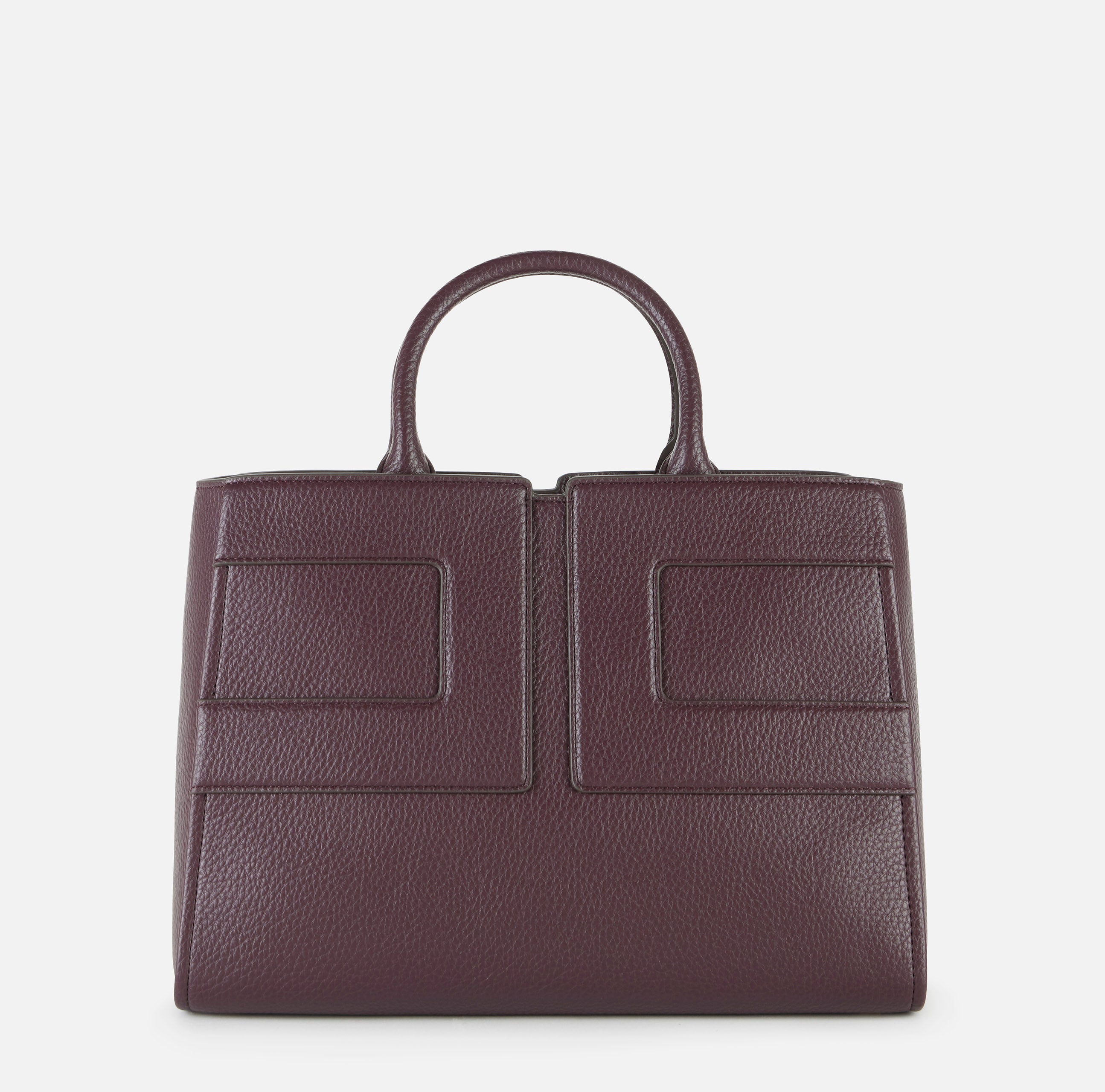 ELISABETTA FRANCHI Borsa Tote Grande Maxi Logo-Merlot