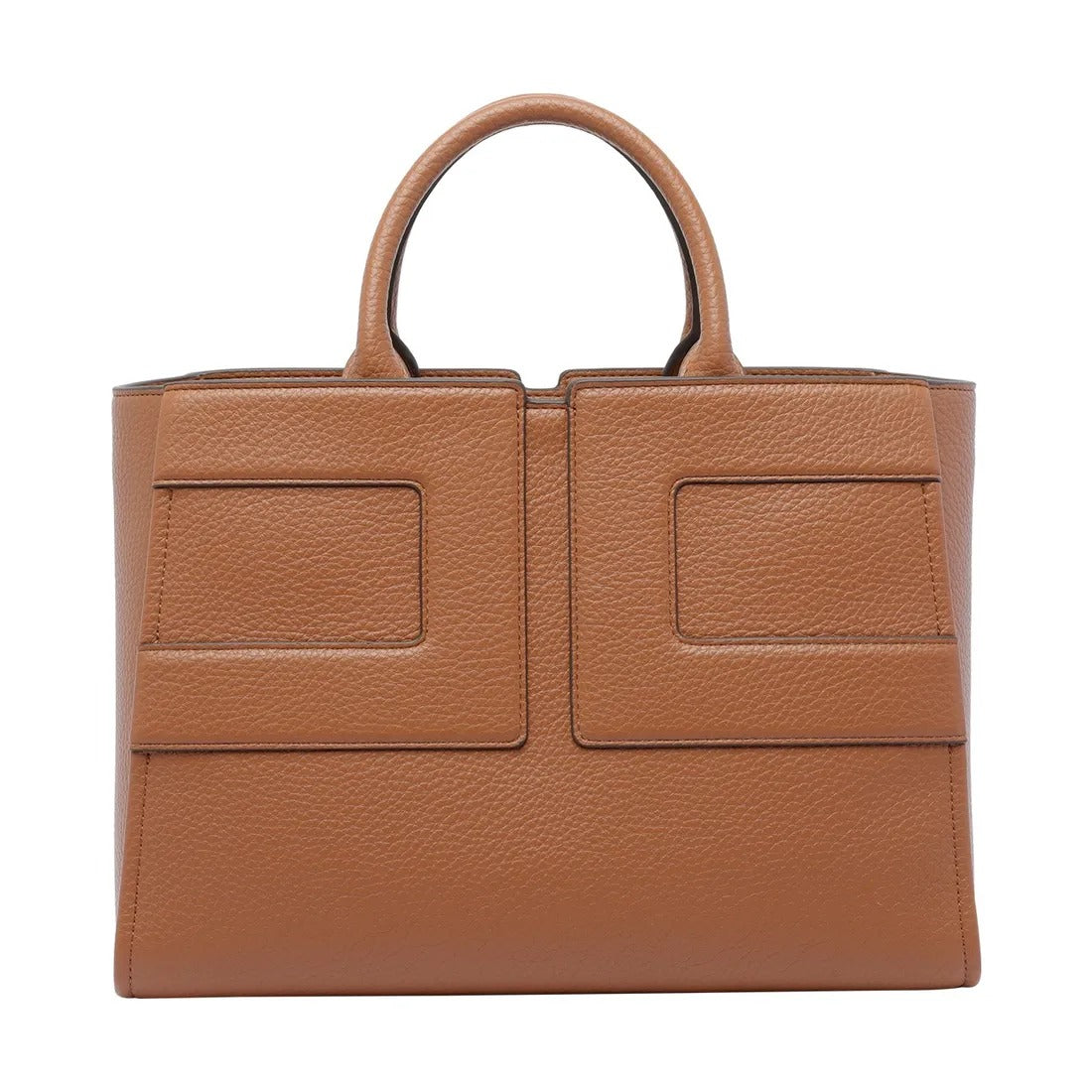 ELISABETTA FRANCHI Borsa Tote Grande Maxi Logo-Brown Sugar