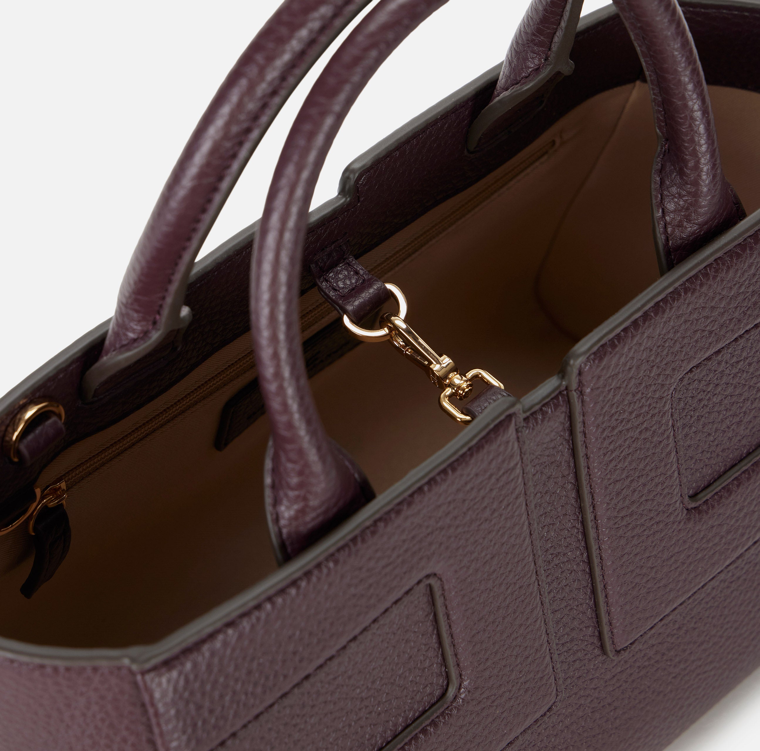 ELISABETTA FRANCHI Borsa Tote Media Maxi Logo-Merlot