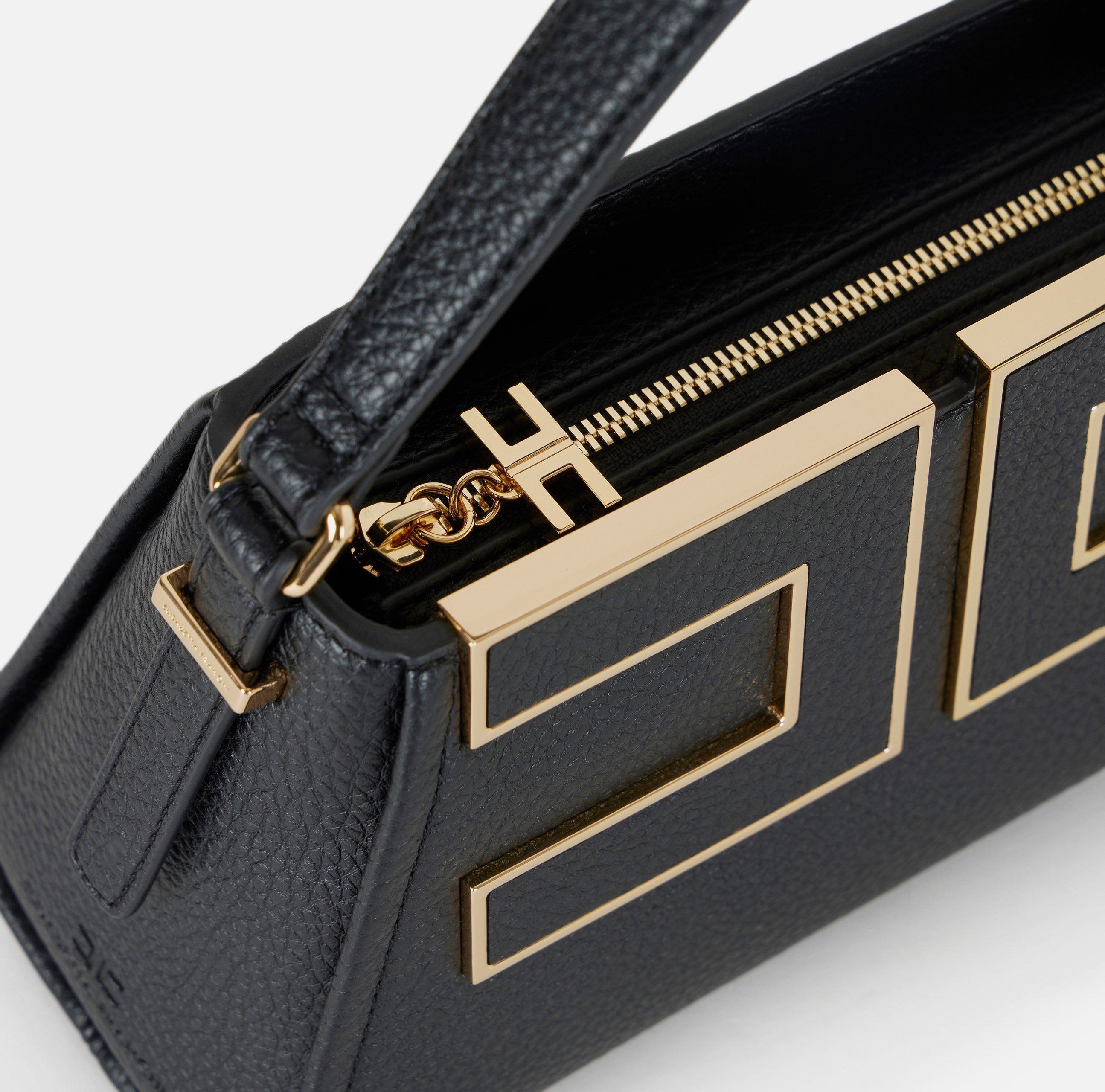 ELISABETTA FRANCHI Borsa Tote Piccola Logo-Nero