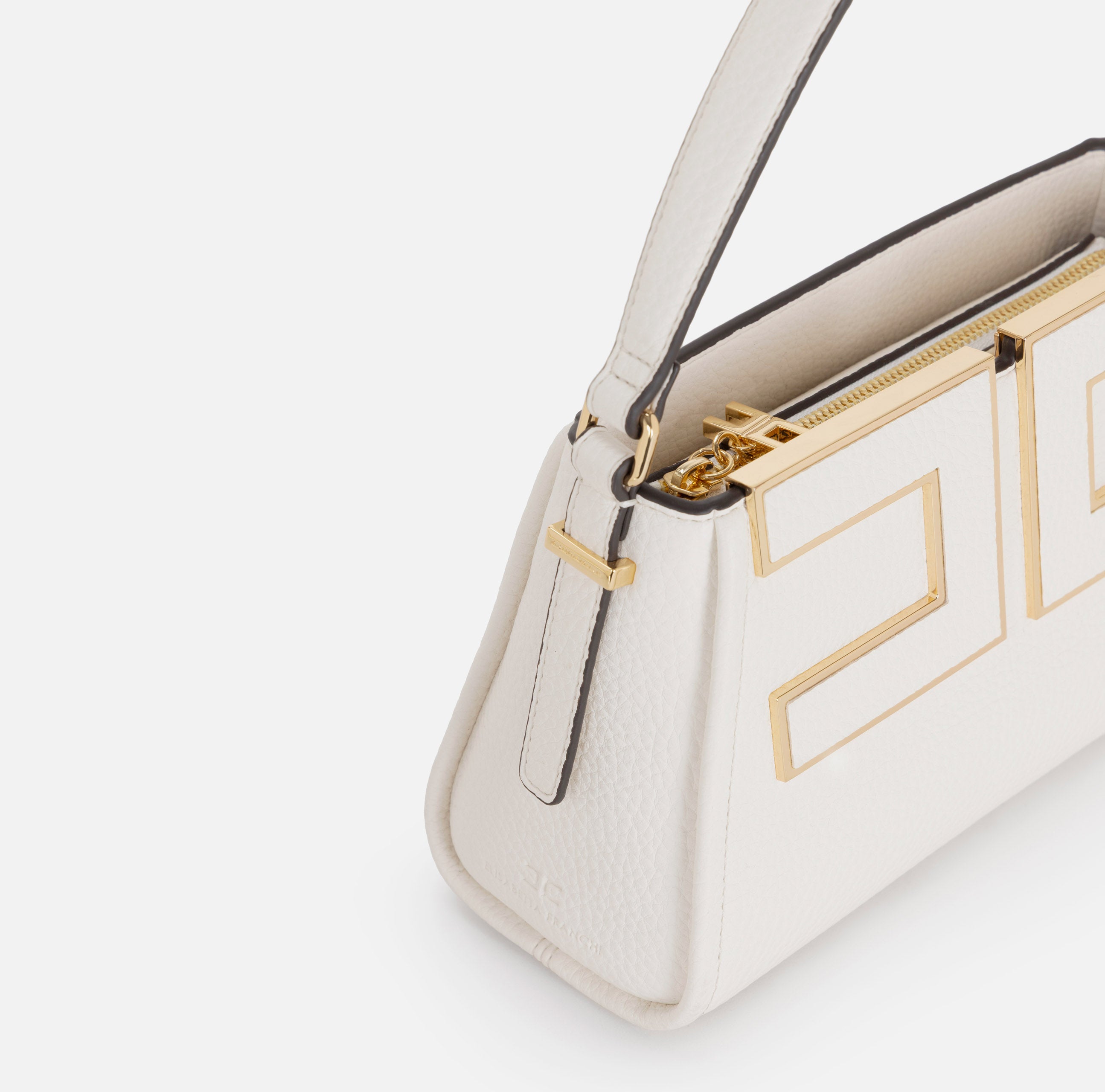 ELISABETTA FRANCHI Borsa Tote Piccola Logo-Milk