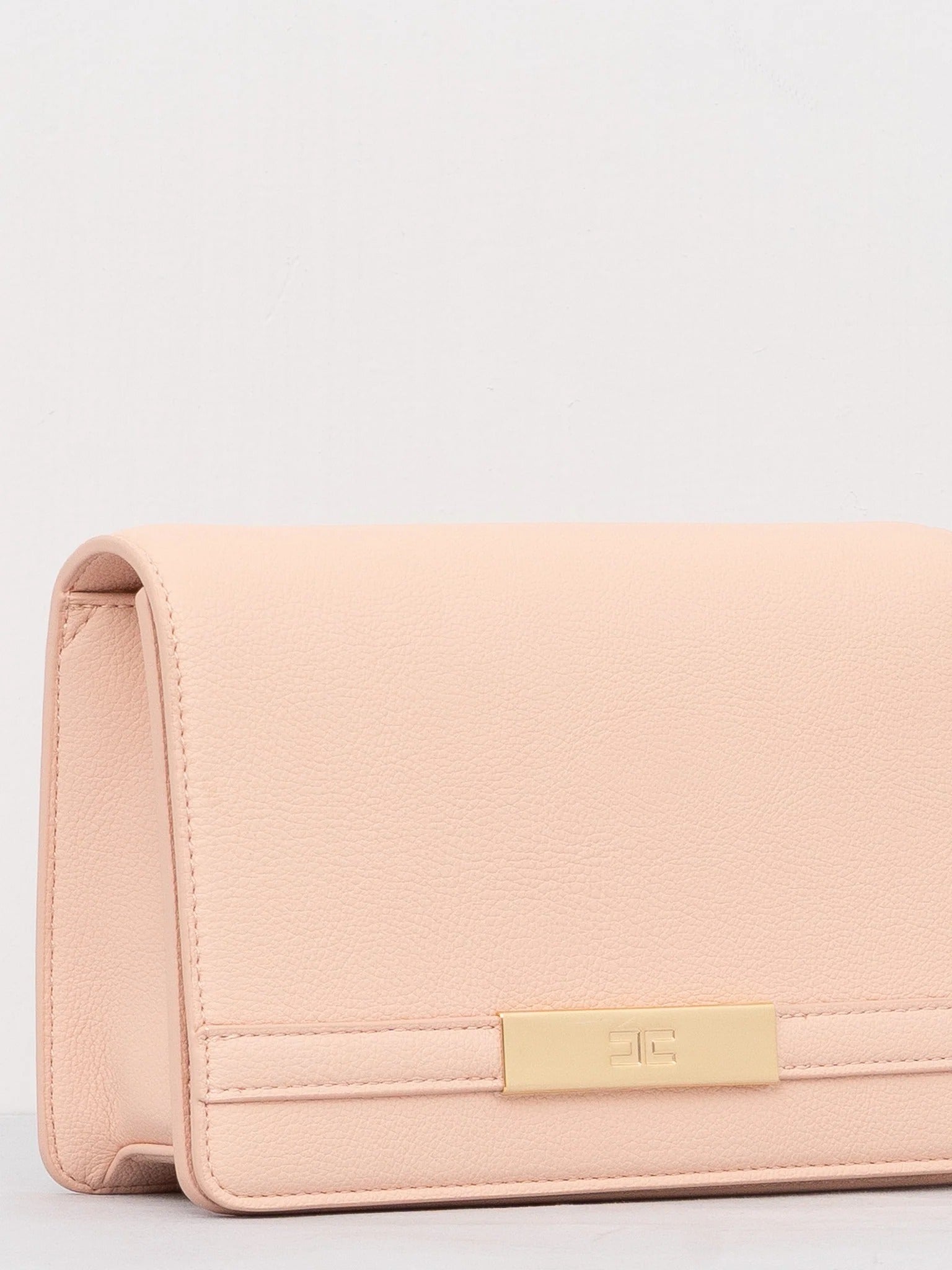 ELISABETTA FRANCHI Borsa Tracolla Placca Logo-Nude