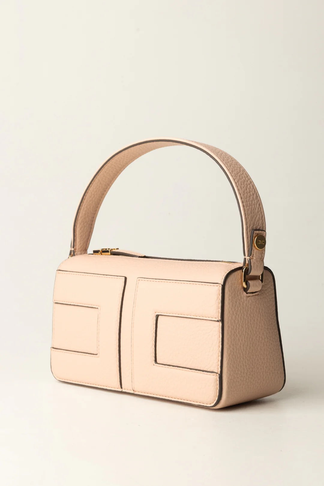 ELISABETTA FRANCHI Borsa a Mano Piccola Maxi logo-Nude