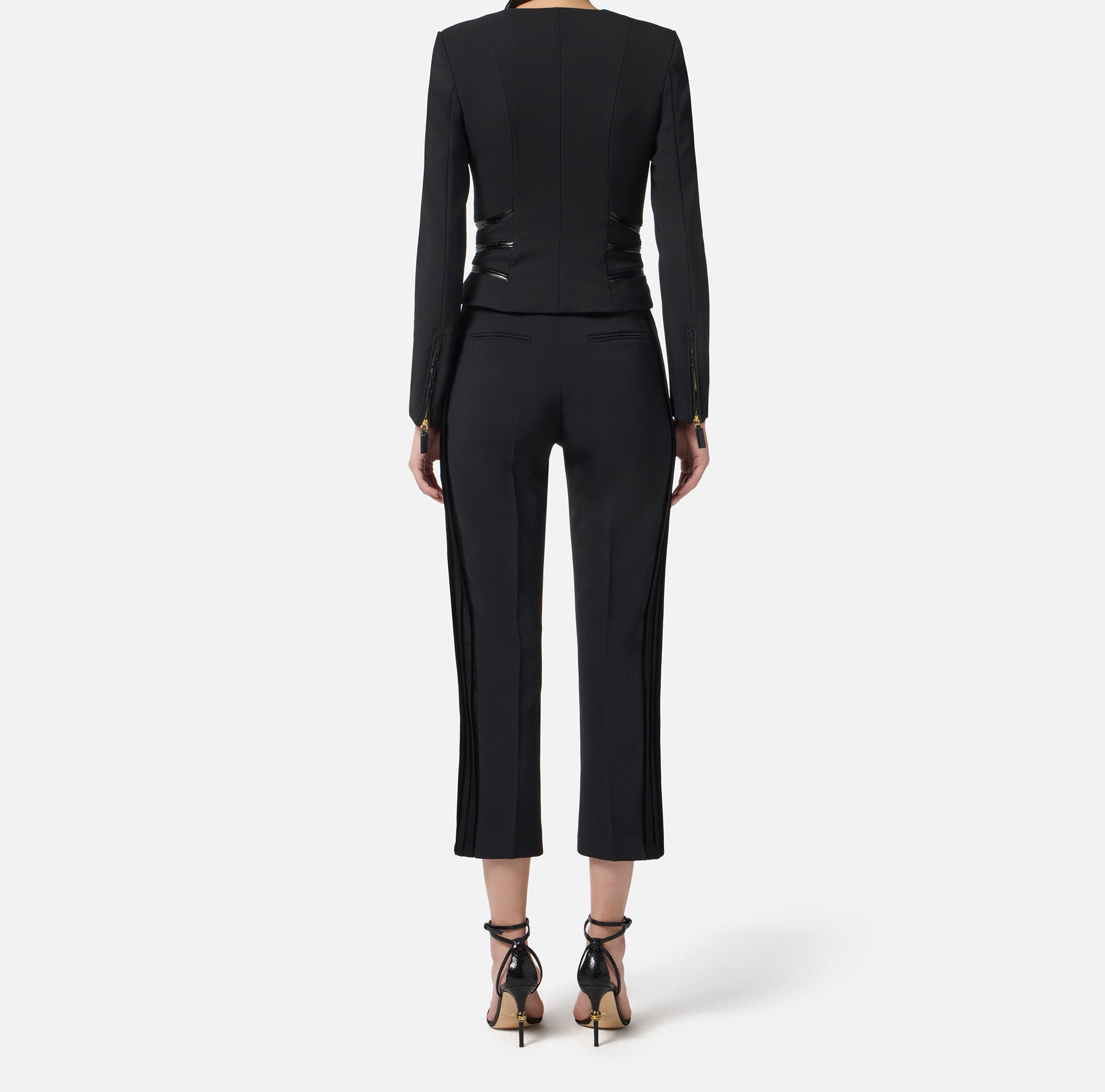 ELISABETTA FRANCHI Giacca Doppio Crêpe-Nero