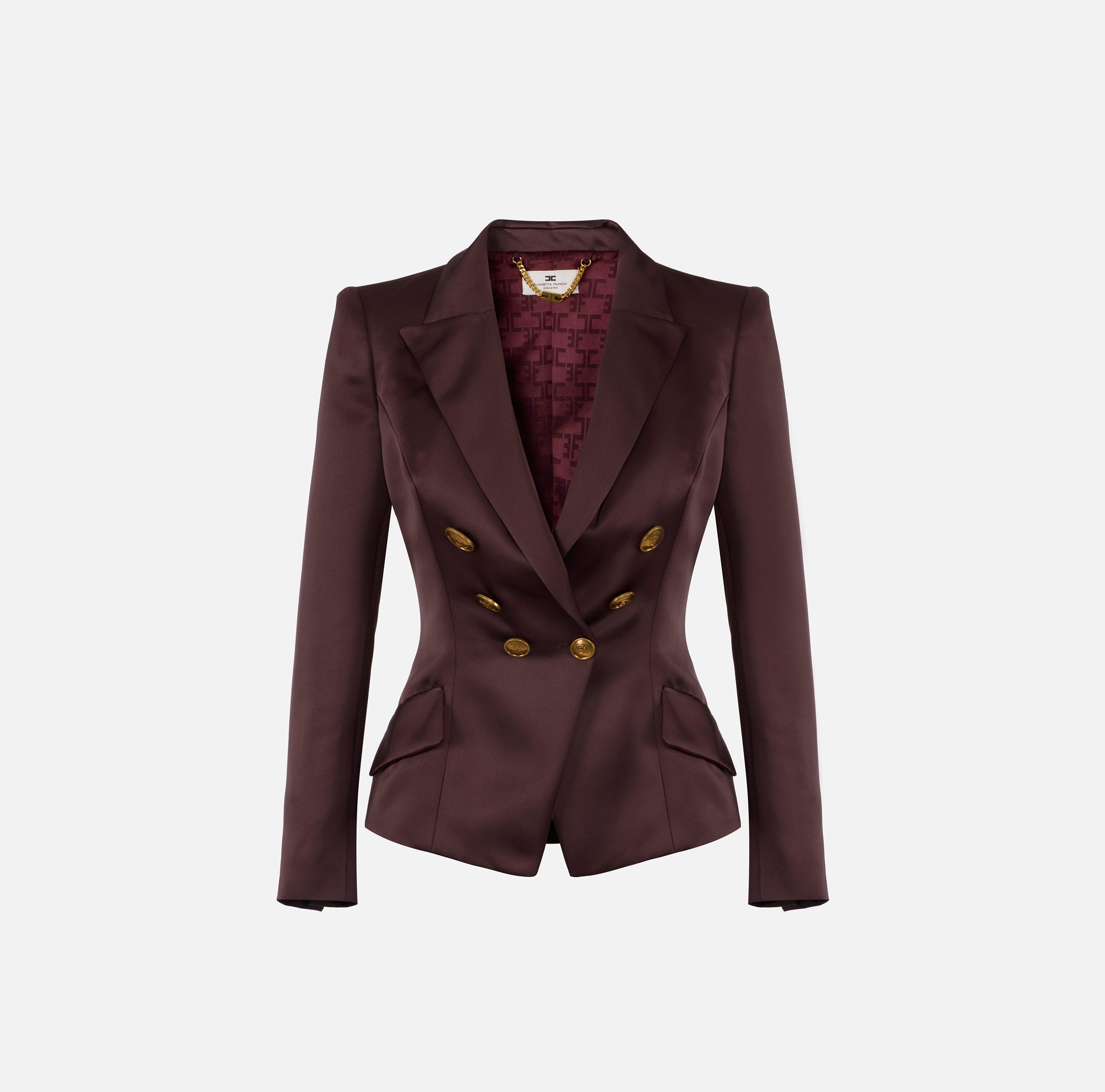 ELISABETTA FRANCHI Giacca Doppiopetto Duchesse-Merlot