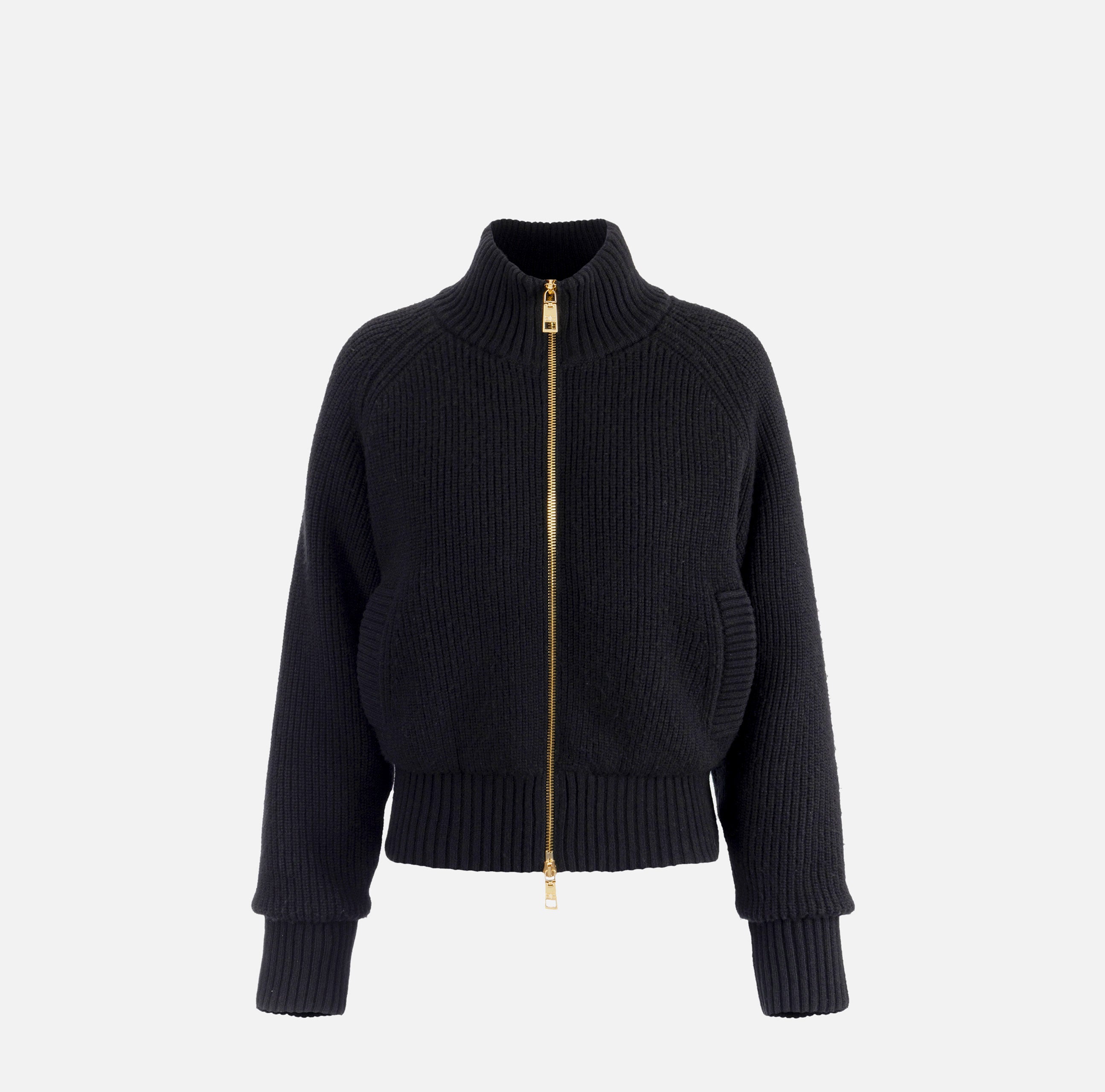 ELISABETTA FRANCHI Bomber Maglia Lana-Nero