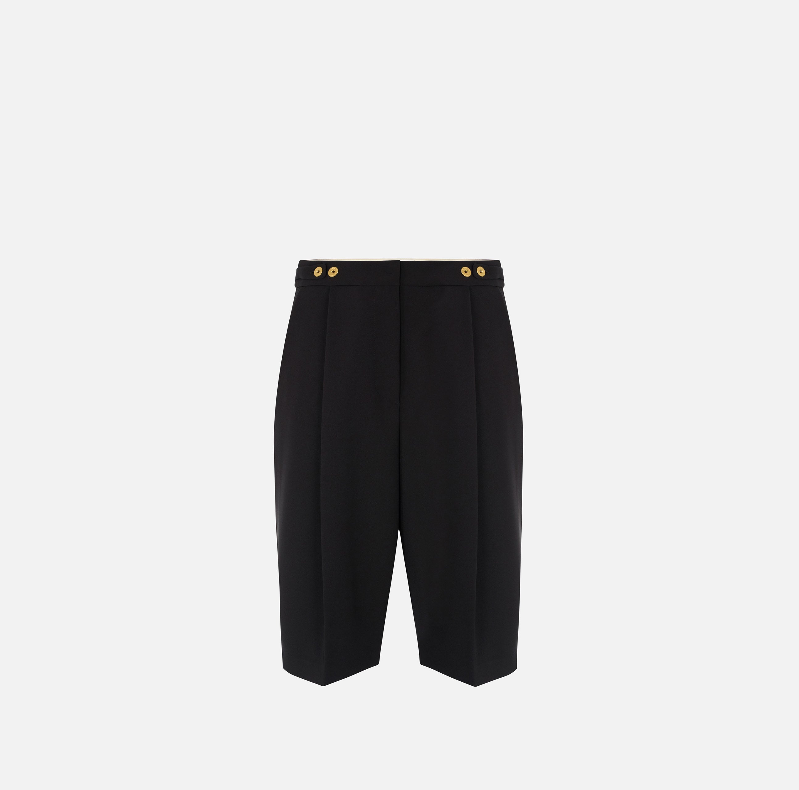 ELISABETTA FRANCHI Bermuda Crêpe Logo-Nero