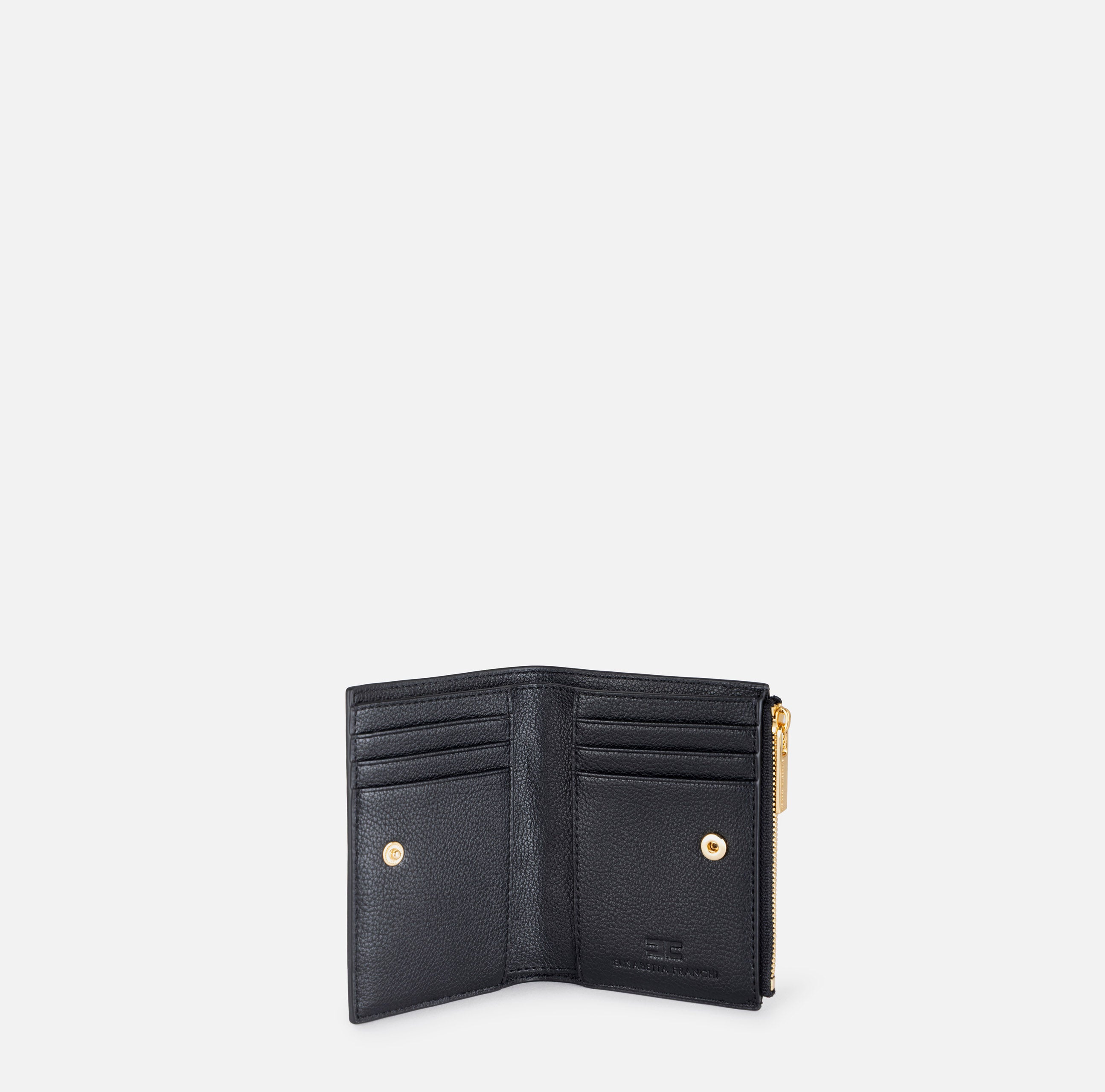 ELISABETTA FRANCHI Portafoglio Placca Logo-Nero