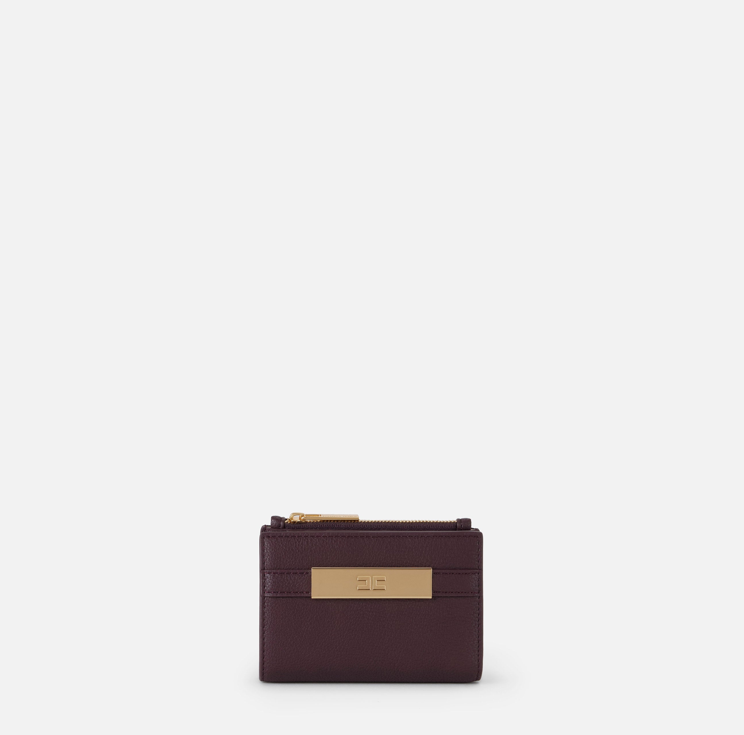 ELISABETTA FRANCHI Portafoglio Placca Logo-Merlot