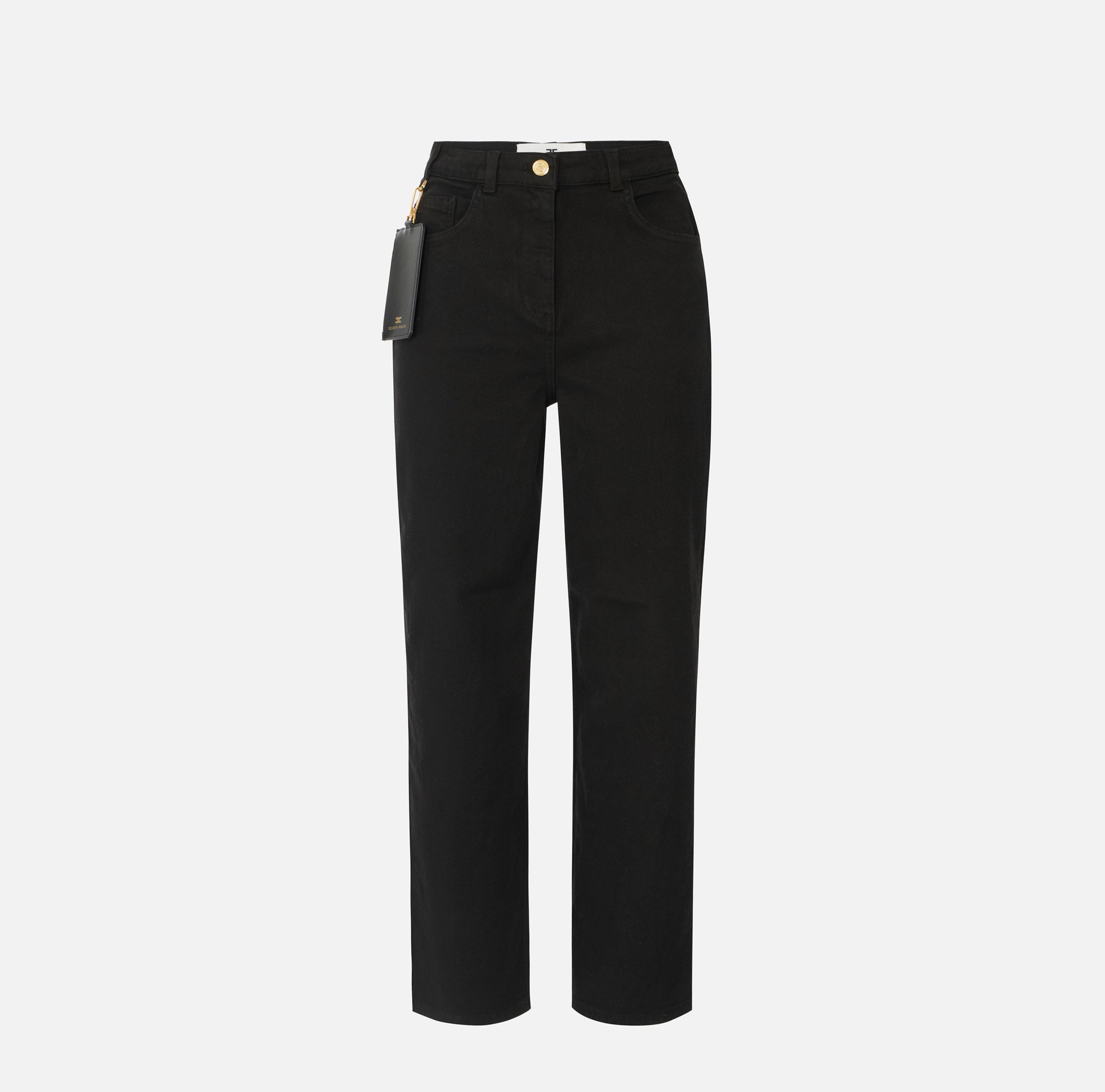 ELISABETTA FRANCHI Jeans Boyfriend Pouch-Nero