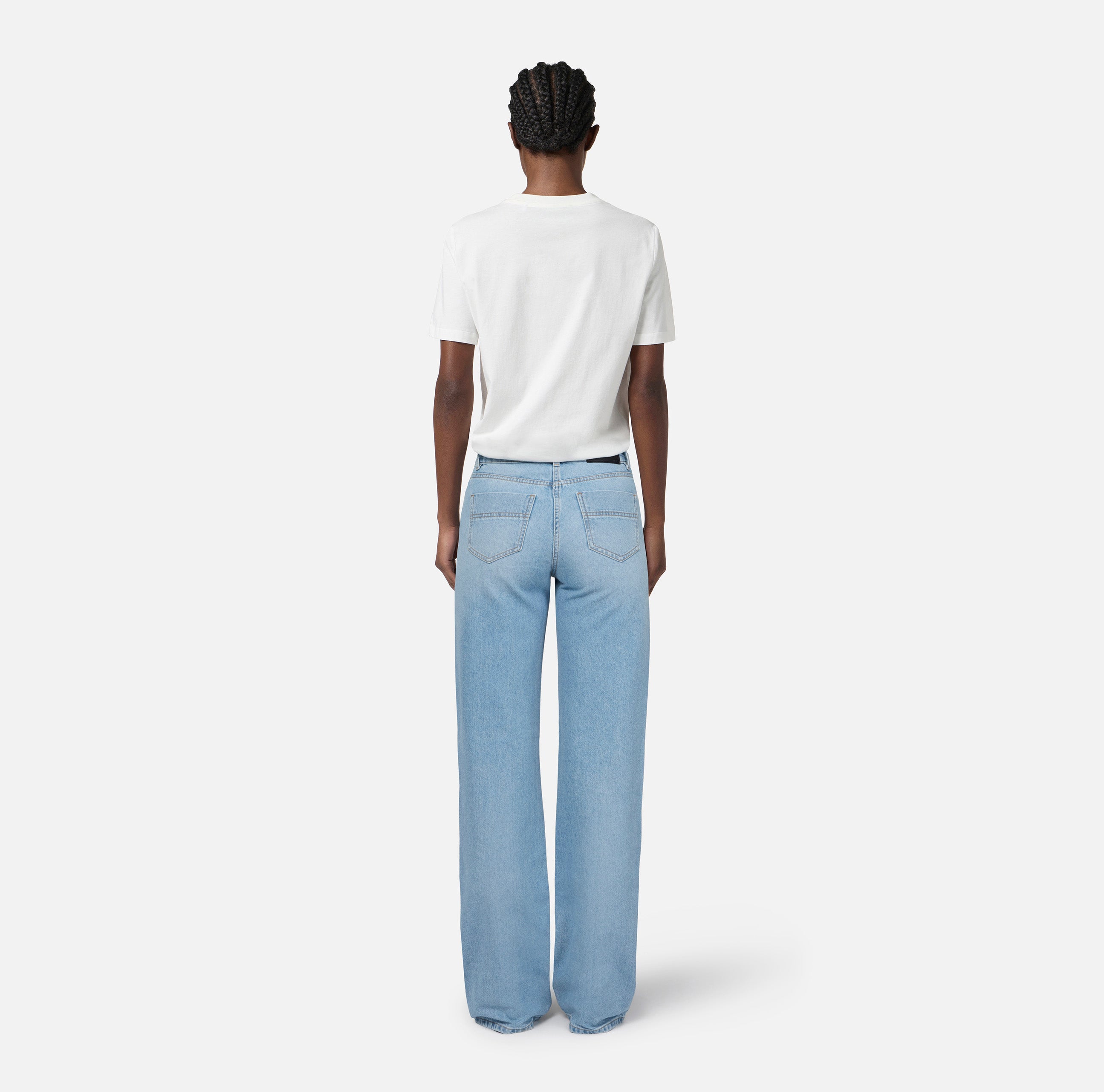 ELISABETTA FRANCHI Jeans Loose Denim Strass-Light Blue