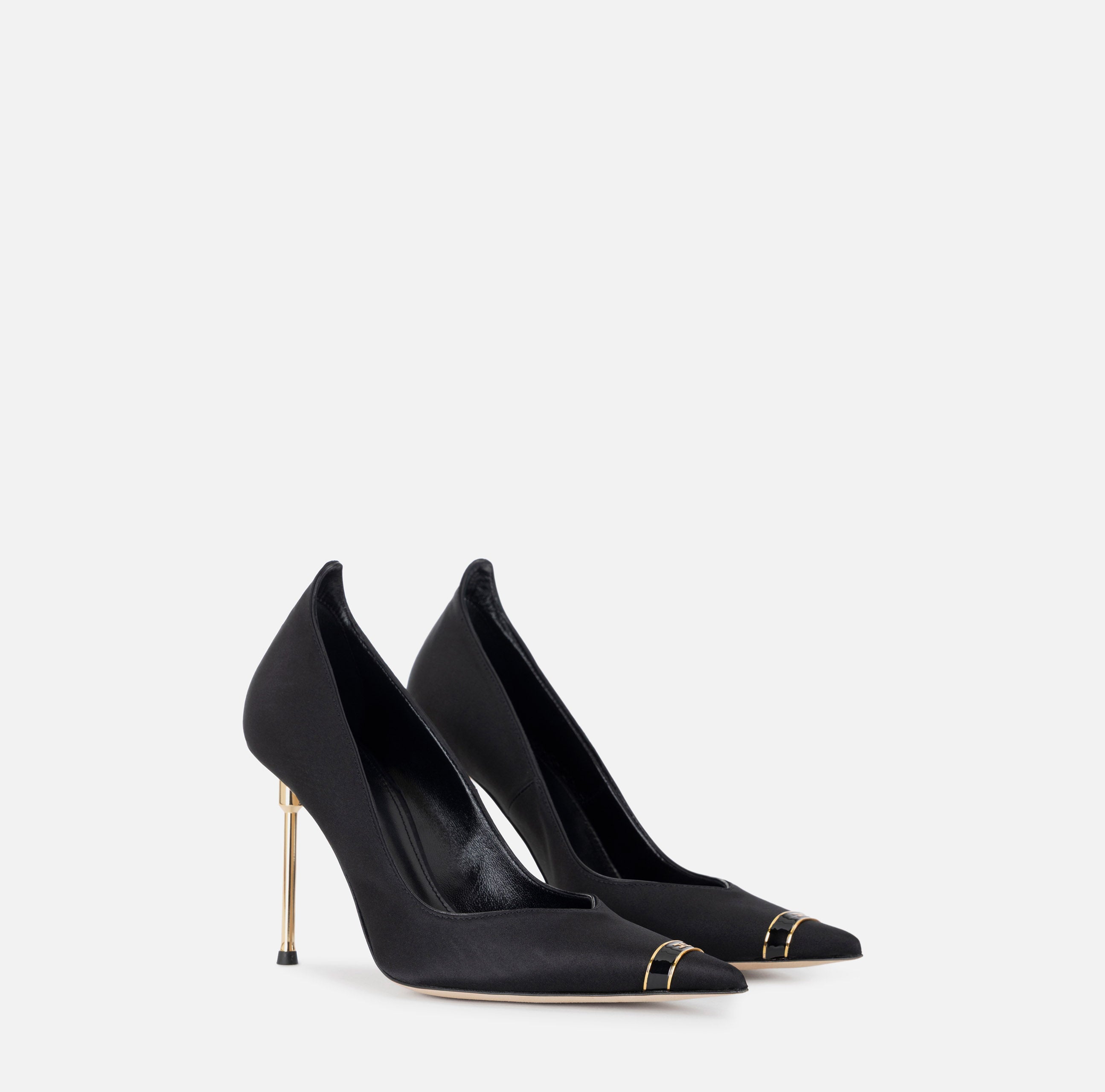 ELISABETTA FRANCHI Décolleté Punta Logo-Nero