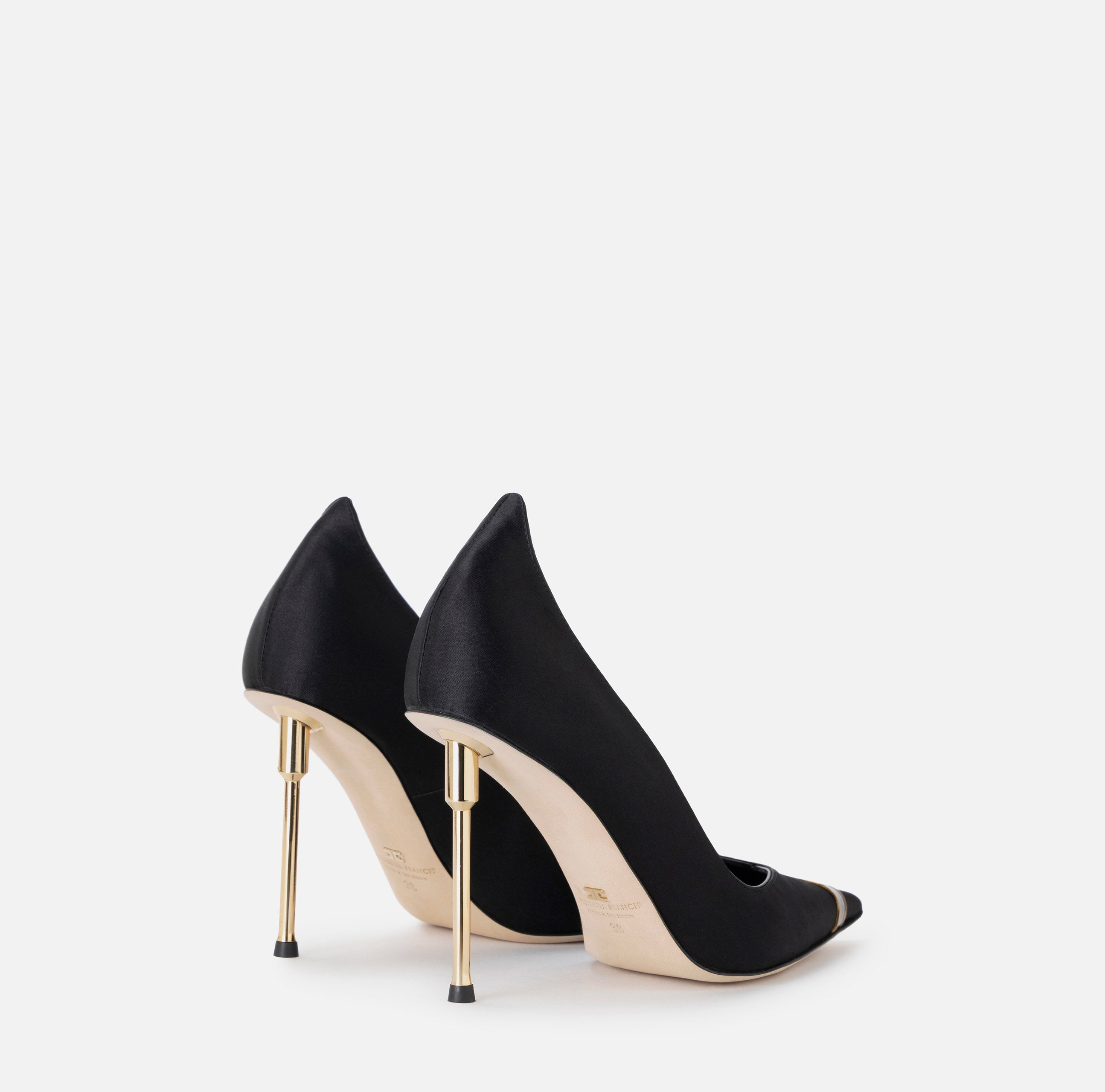 ELISABETTA FRANCHI Décolleté Punta Logo-Nero