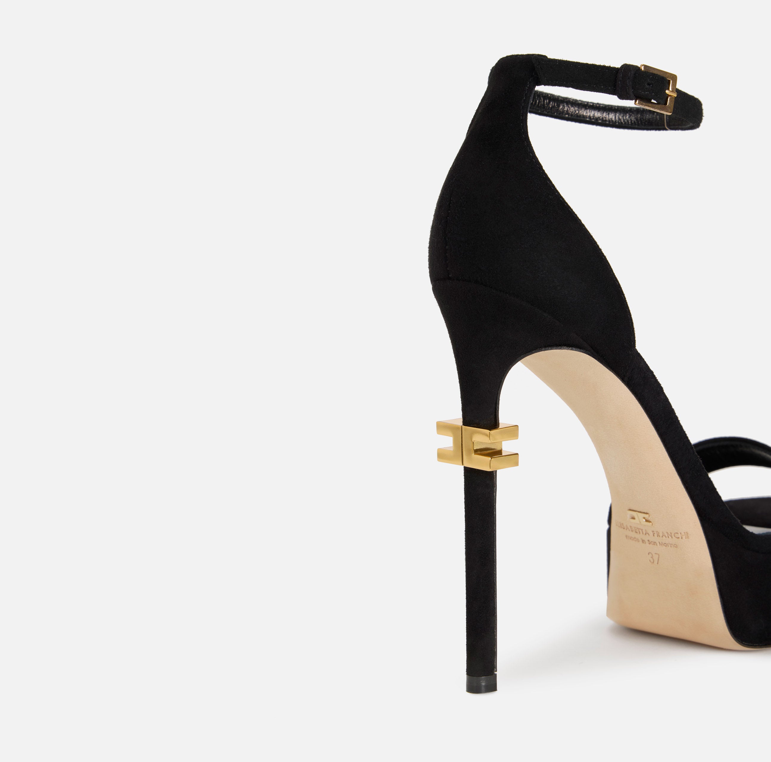 ELISABETTA FRANCHI Sandalo Suede Plateau-Nero