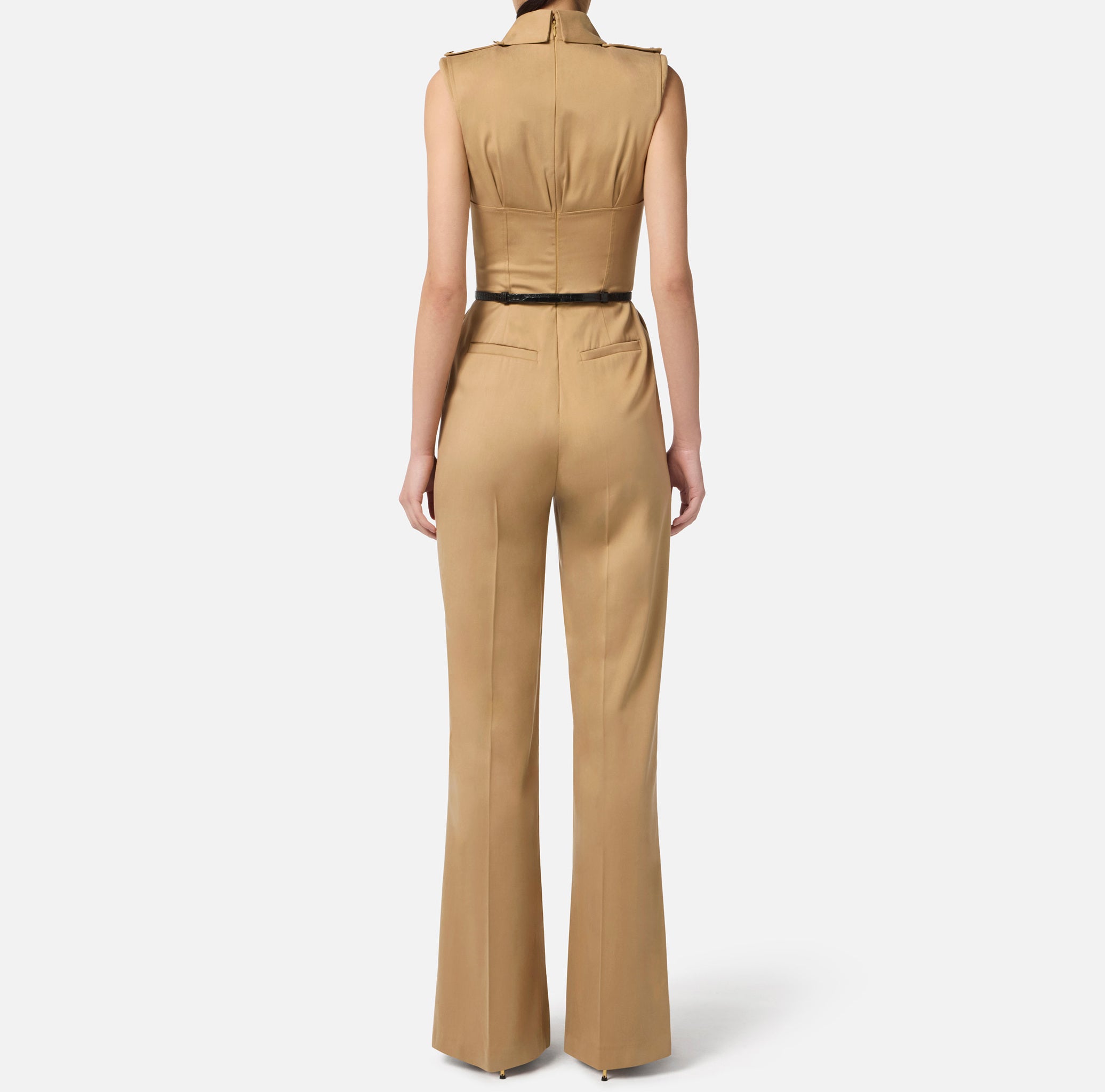 ELISABETTA FRANCHI Tuta Raso Cotone-Honey