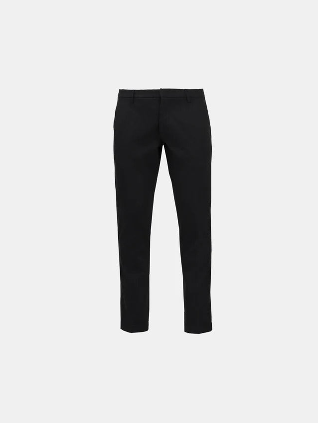 ENTRE AMIS Pantalone Uomo Tasca America Slim Cotone-Black