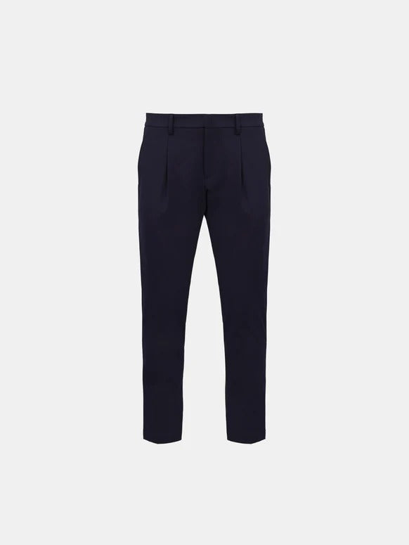 ENTRE AMIS Pantalone Uomo Tasca America Slim Nylon Tecnico Pinces-Night Blue