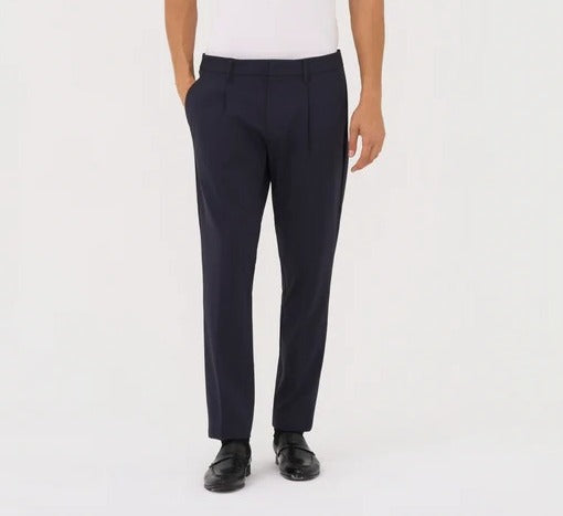 ENTRE AMIS Pantalone Uomo Tasca America Slim Nylon Tecnico Pinces-Night Blue