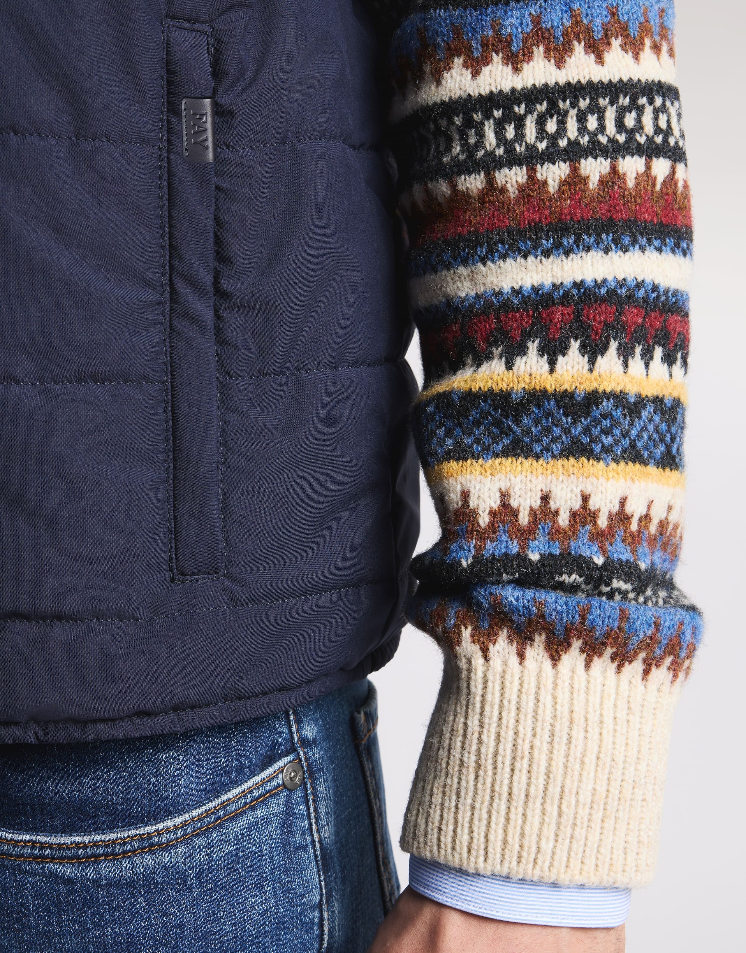 FAY SMANICATO Uomo PADDED-Blu