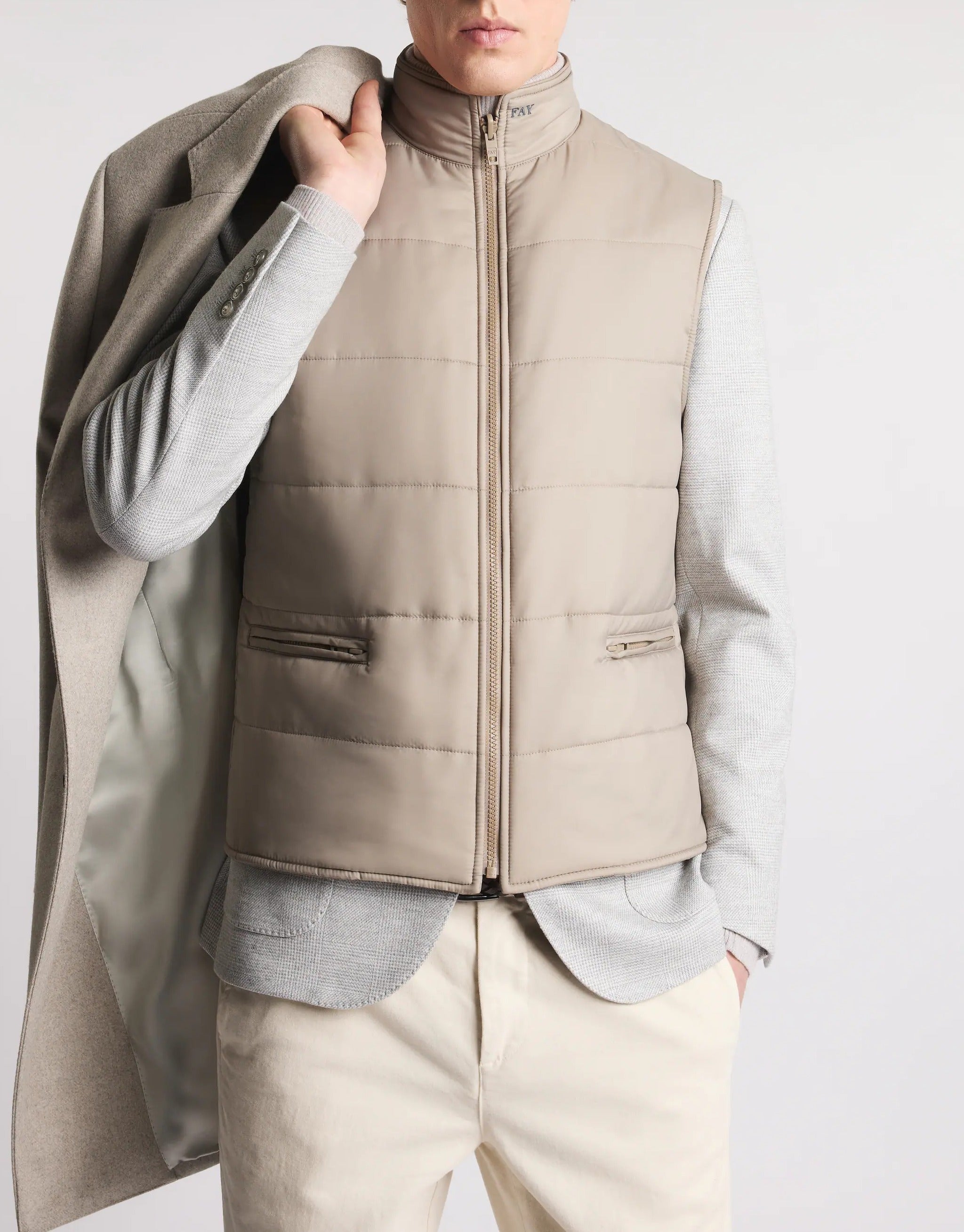 FAY Cappotto Uomo EASY Double COAT-Beige