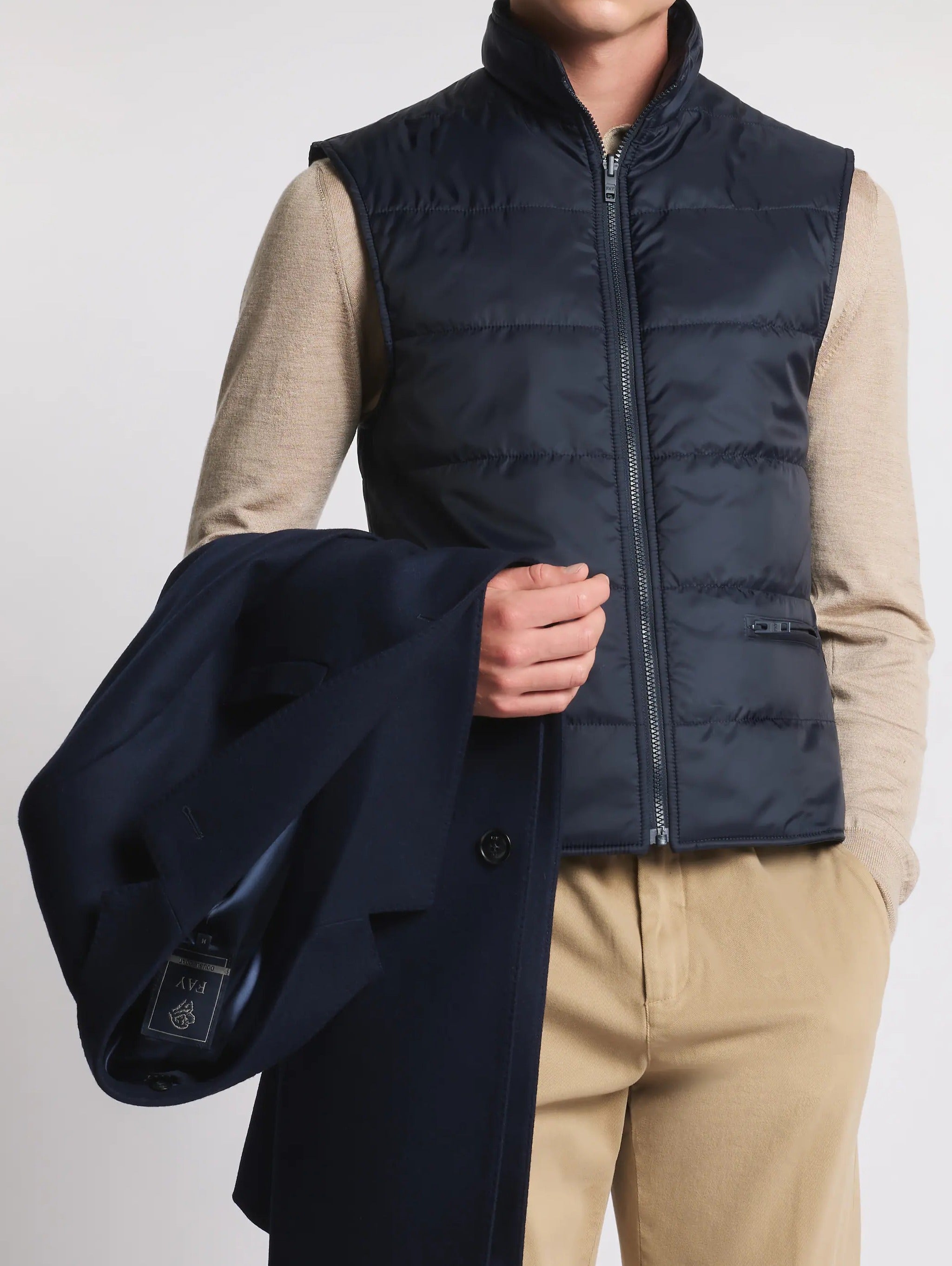 FAY Cappotto Uomo EASY Double COAT-Blu