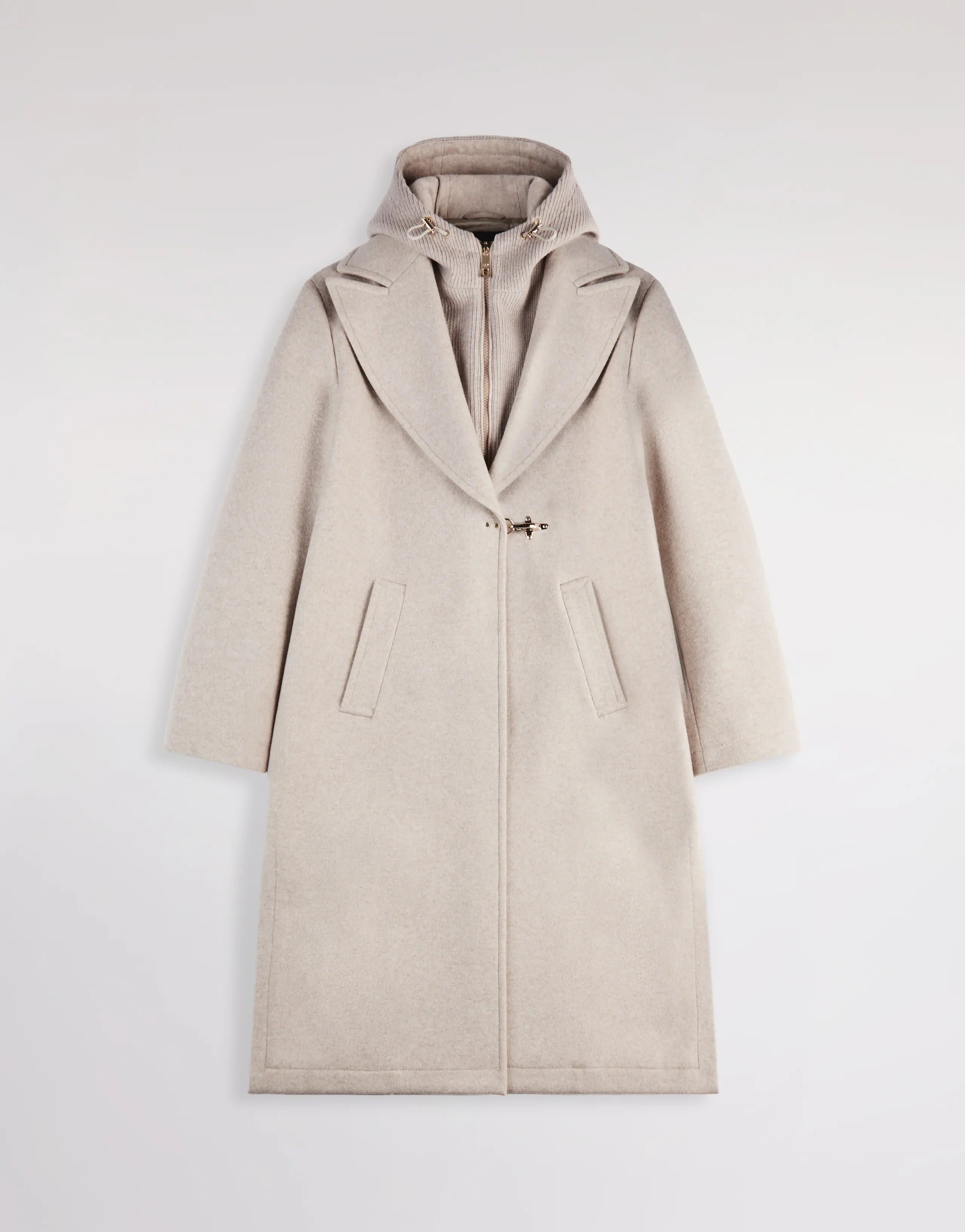 FAY Cappotto Donna Double Front Lana-Beige