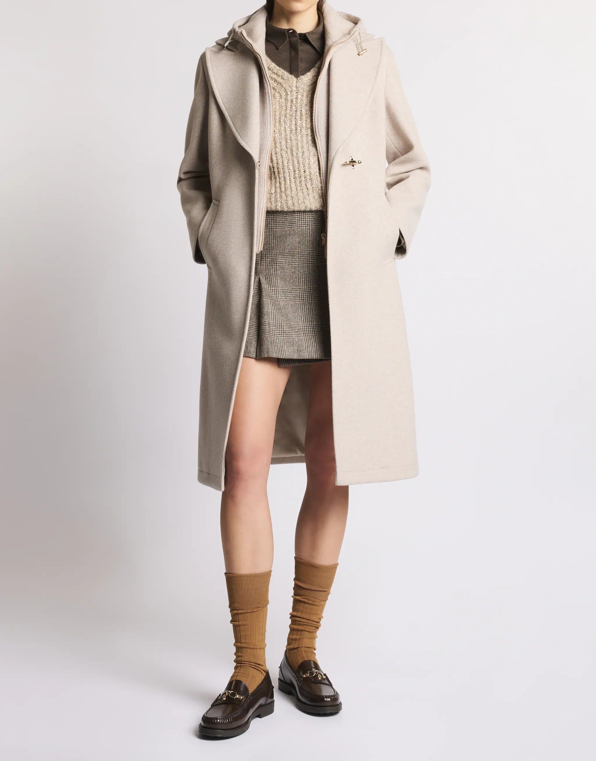 FAY Cappotto Donna Double Front Lana-Beige