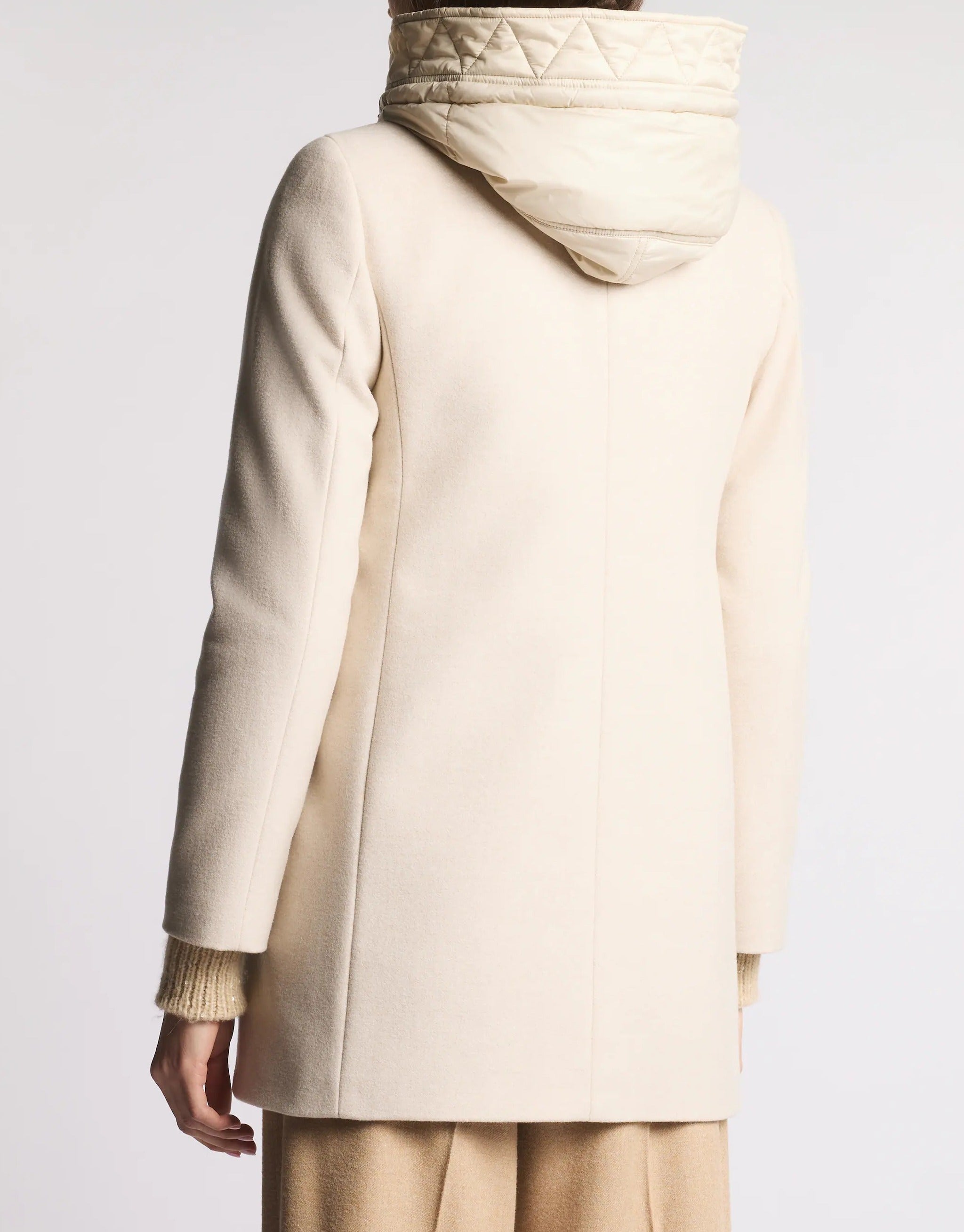 FAY CAPPOTTO Donna TOGGLE Double FRONT Panno-Avorio