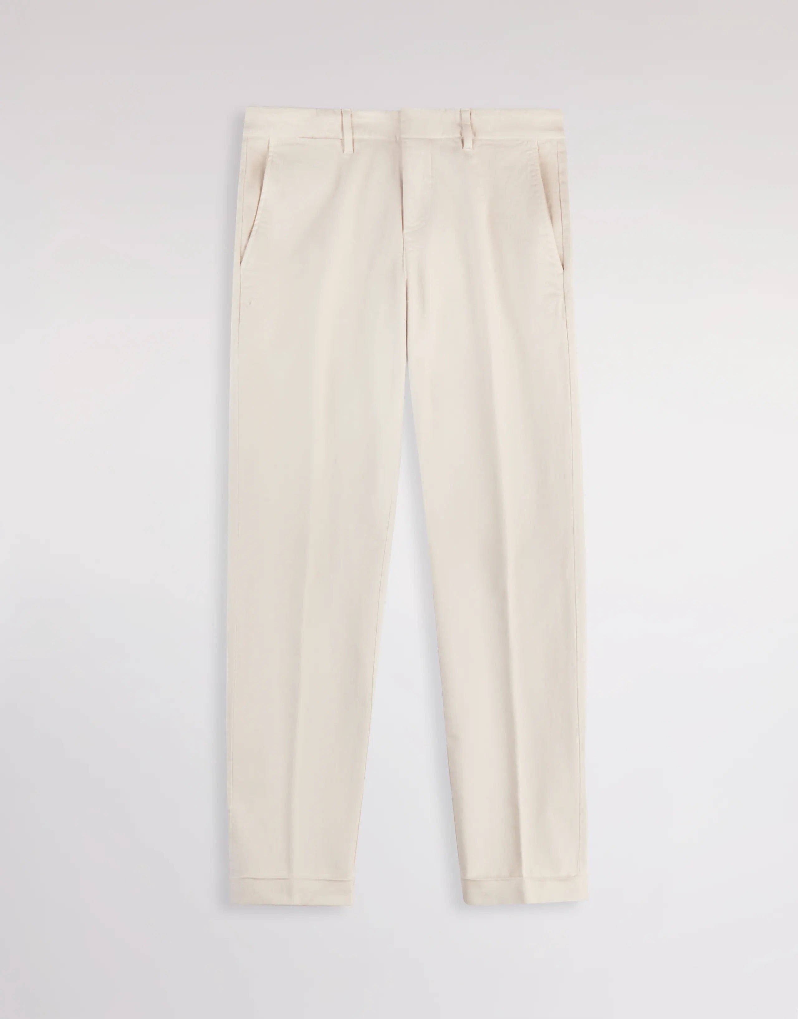 FAY Pantalone Uomo Capri Gabardina Slim-Avorio