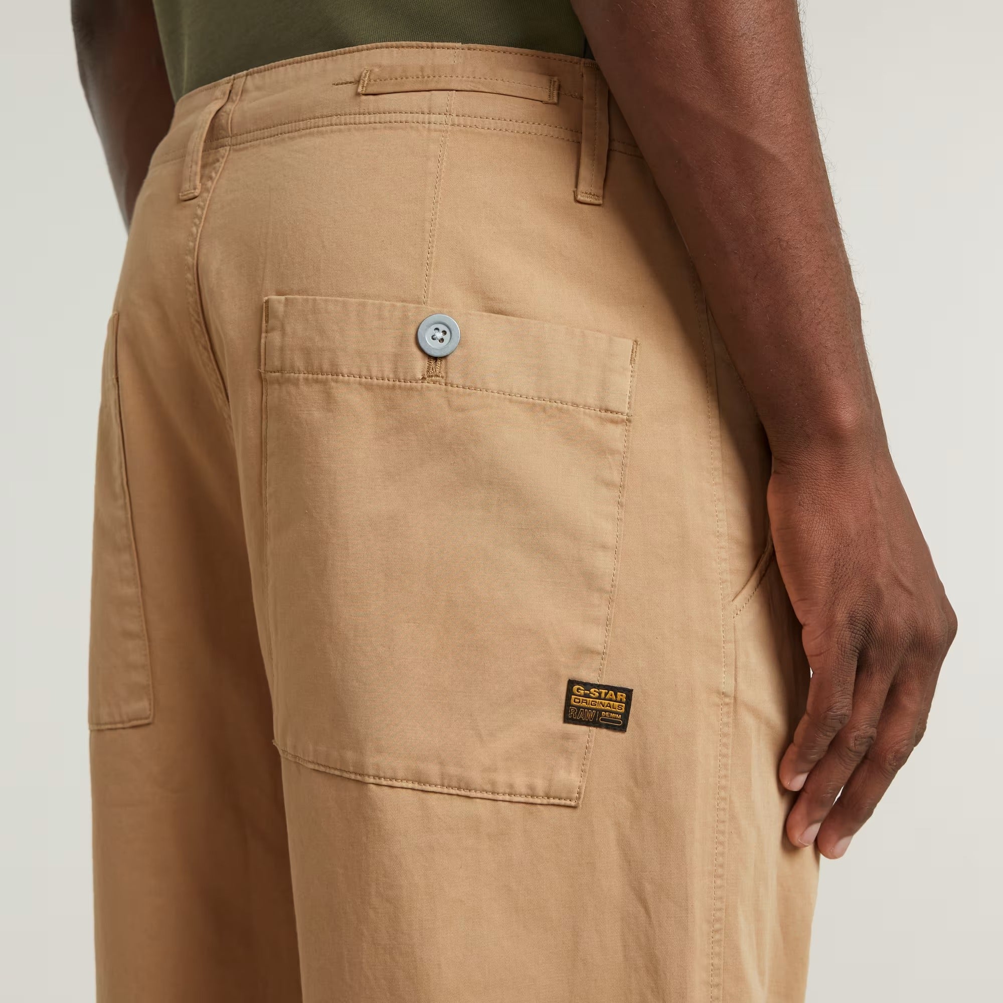 G-STAR RAW Pantalone Uomo Pleated Chino Relaxed Tapered-Lion Gd
