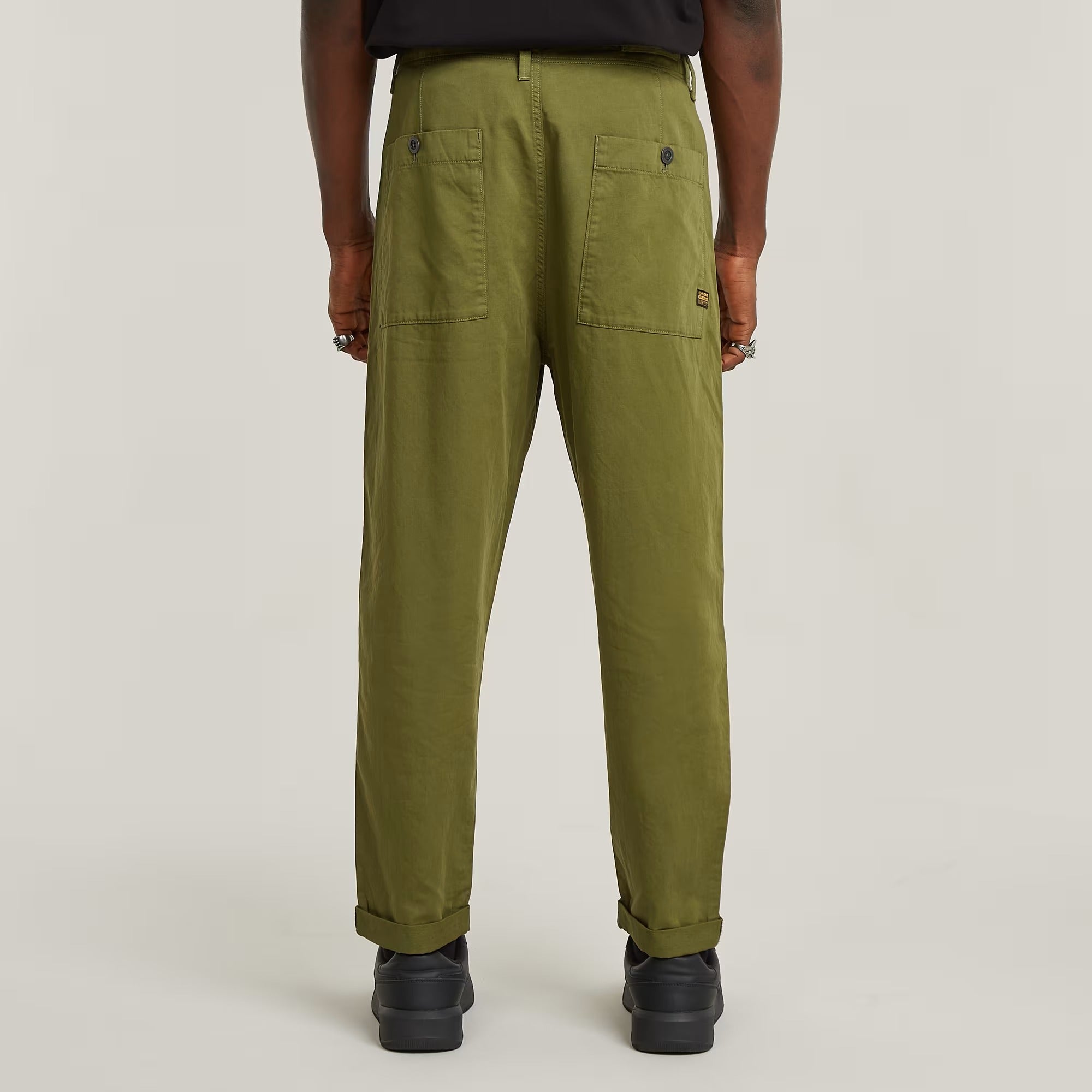 G-STAR RAW Pantalone Uomo Pleated Chino Relaxed Tapered-Mayfly