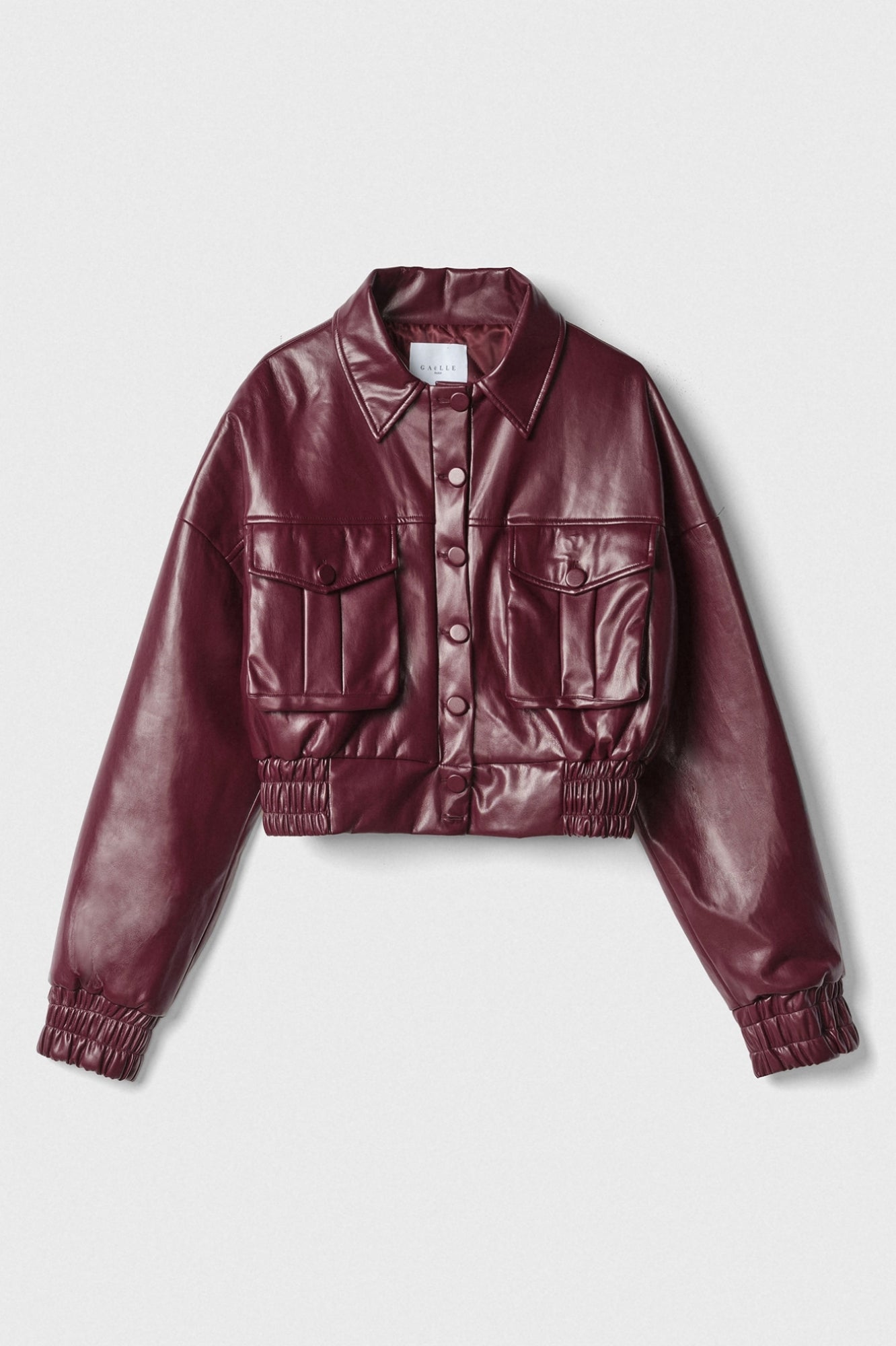 GAELLE PARIS Giacca Donna Ecopelle Maxi Logo-Mosto