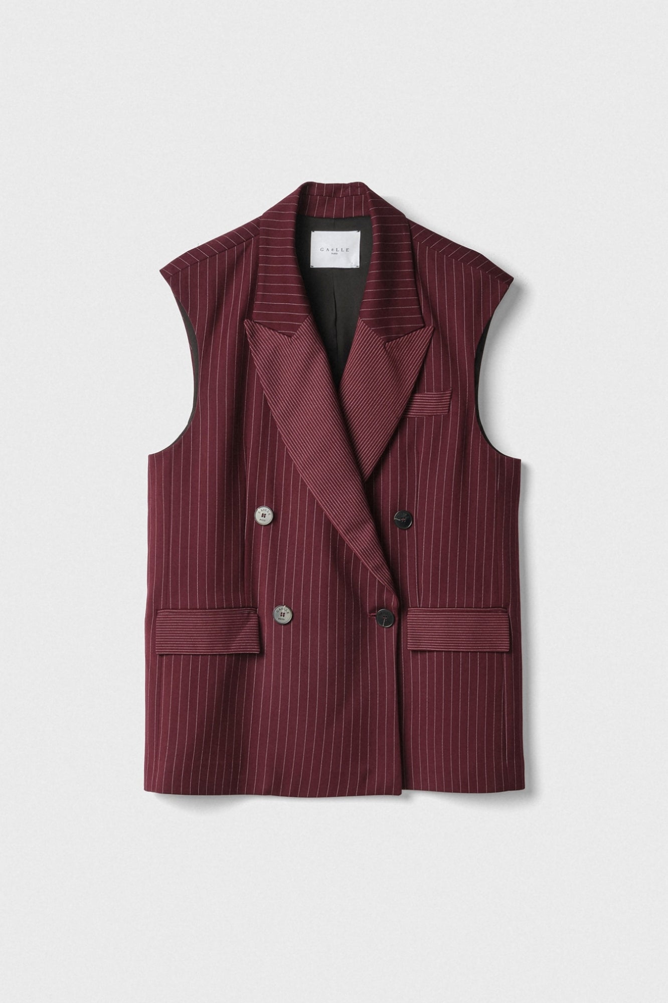 GAELLE PARIS Gilet Donna Twill Gessato-Mosto