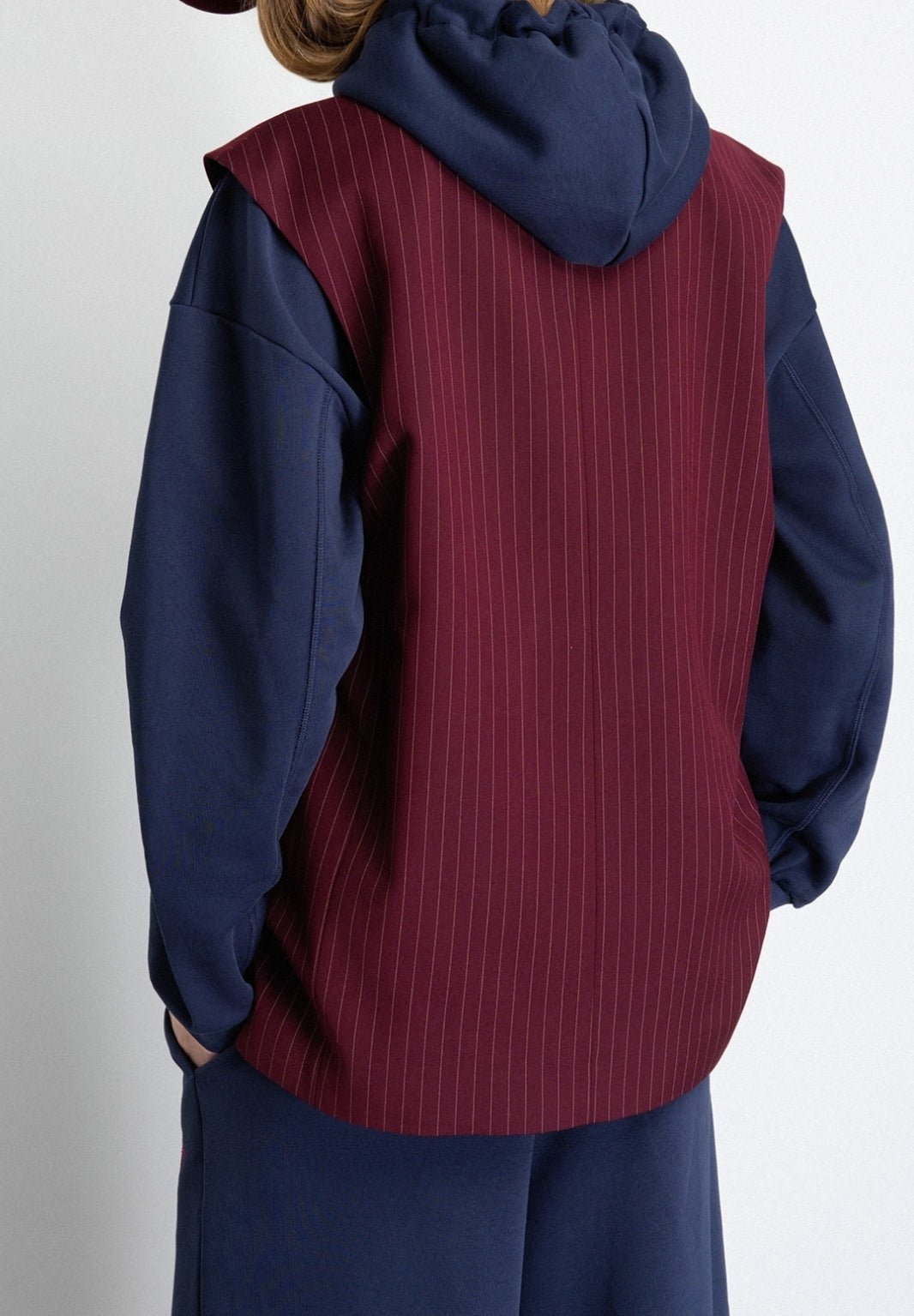 GAELLE PARIS Gilet Donna Twill Gessato-Mosto