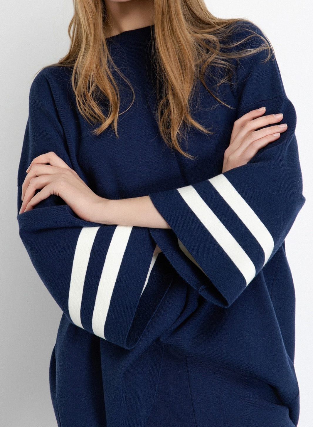 GAELLE PARIS Pullover Donna Maglia Bande-Blu