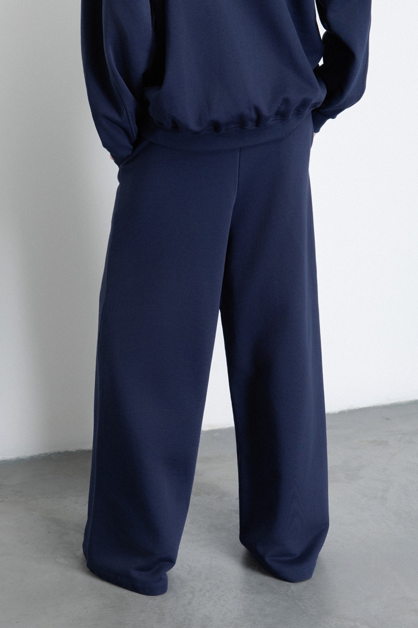 GAELLE PARIS Pantalone Donna Cotone Ricamo Logo-Blu Scuro