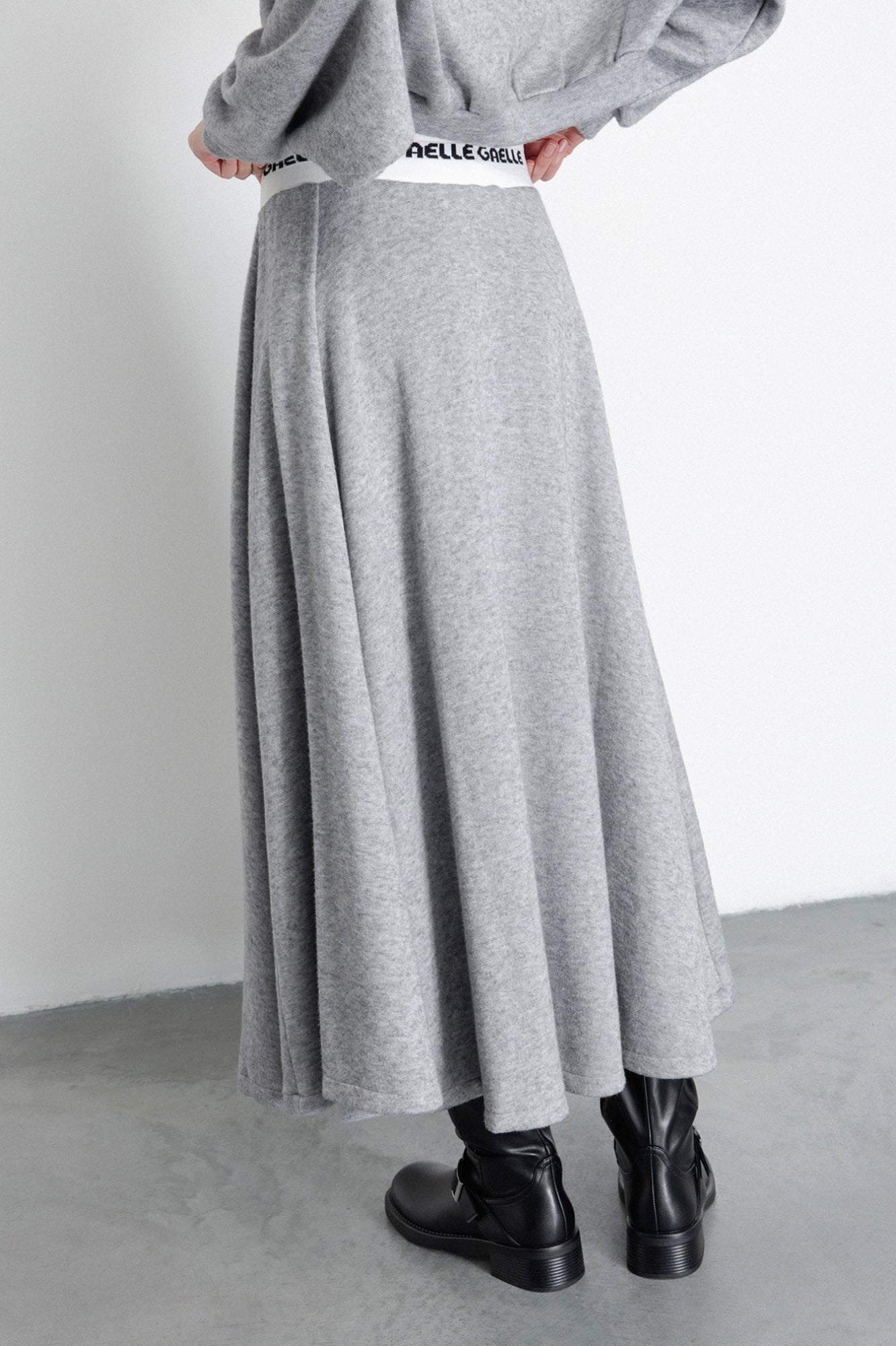 GAELLE PARIS GONNA Donna Midi Semiruota-Grigio Ferro