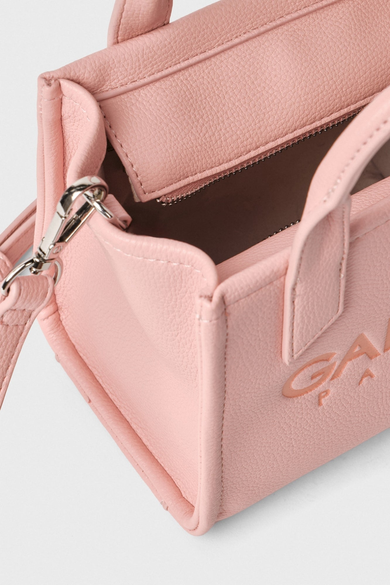 GAELLE PARIS Borsa Mini Shopper Maxi Logo Bottolata-Rosa Cipria